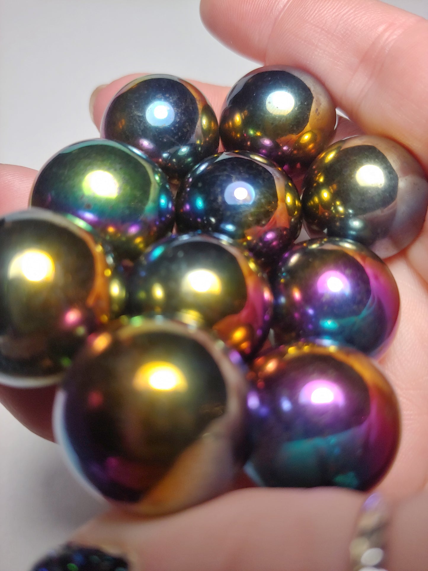 Aura Hematite Magnetic Spheres