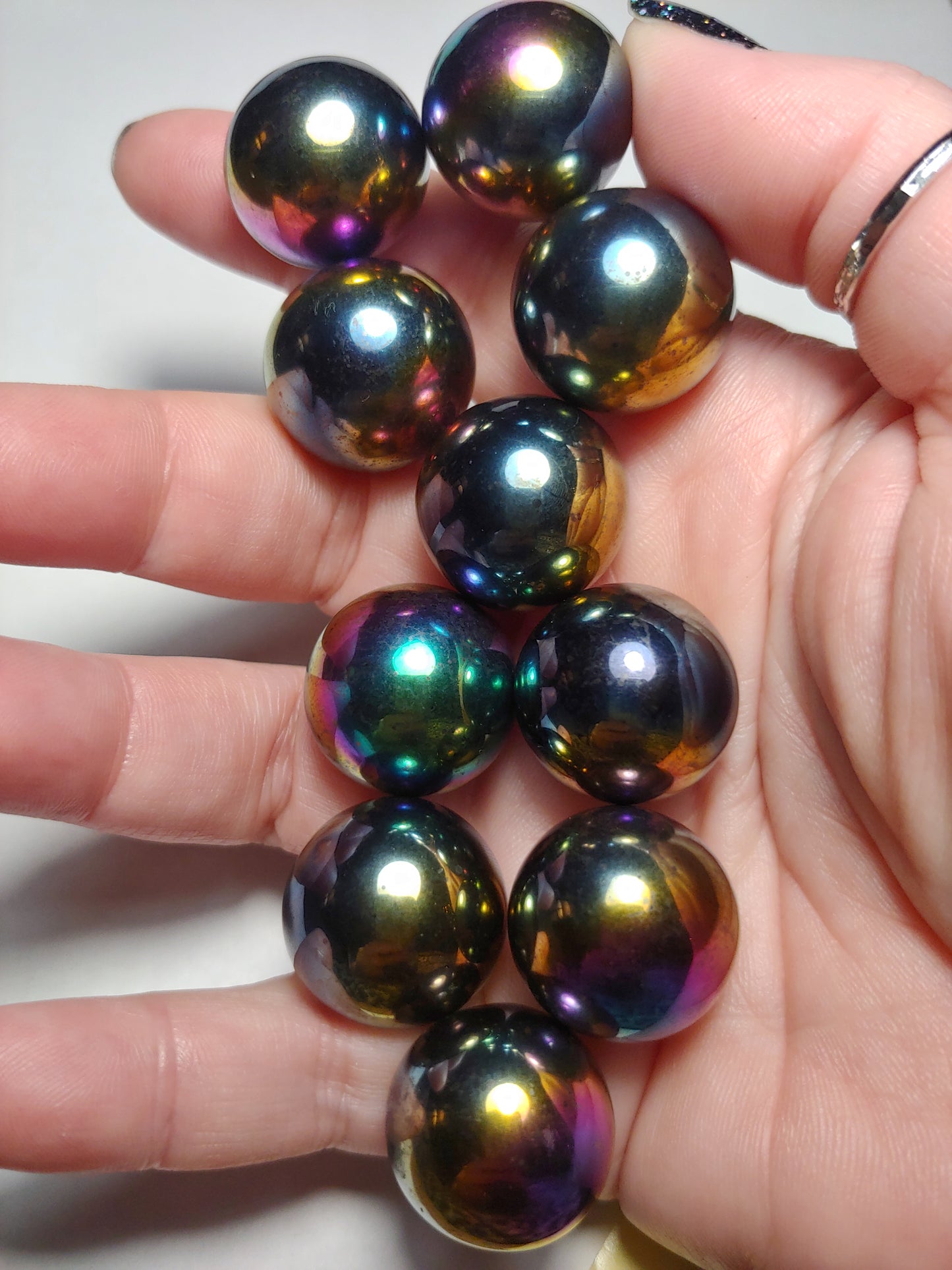 Aura Hematite Magnetic Spheres