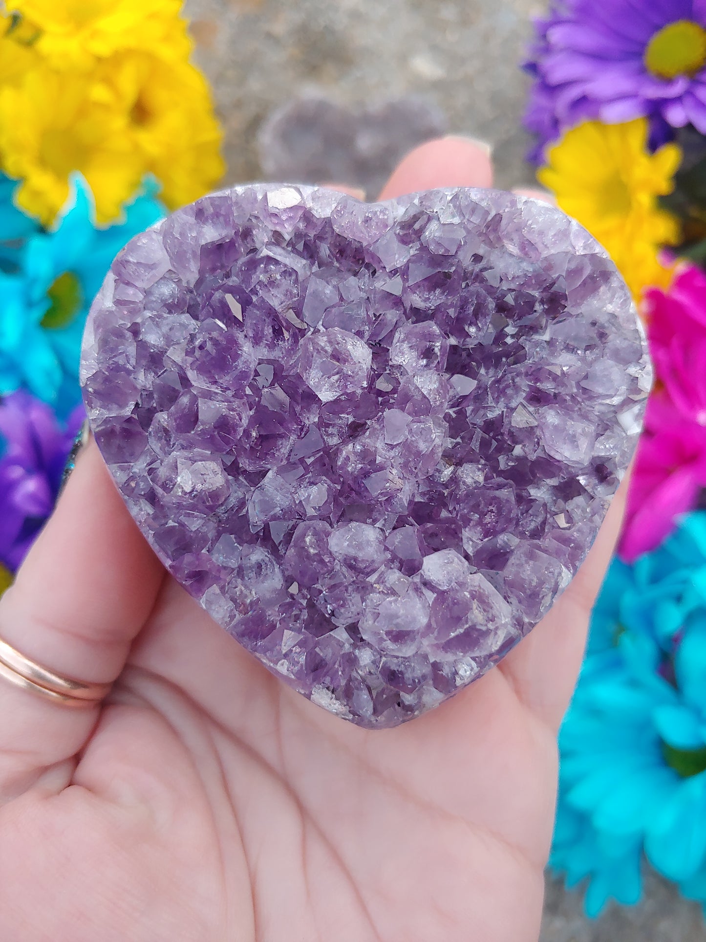 Amethyst Heart Clusters
