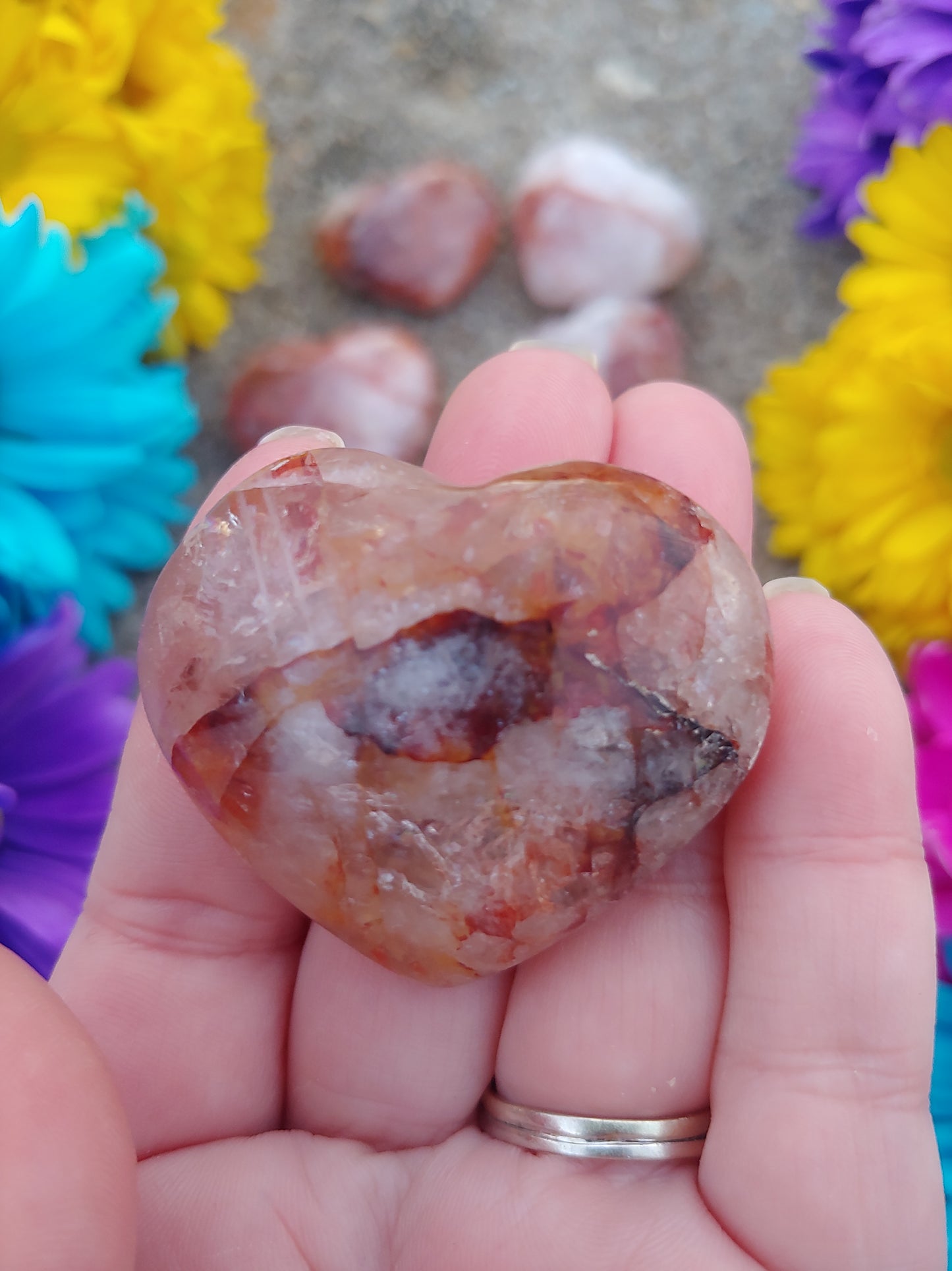 Fire Quartz Hearts