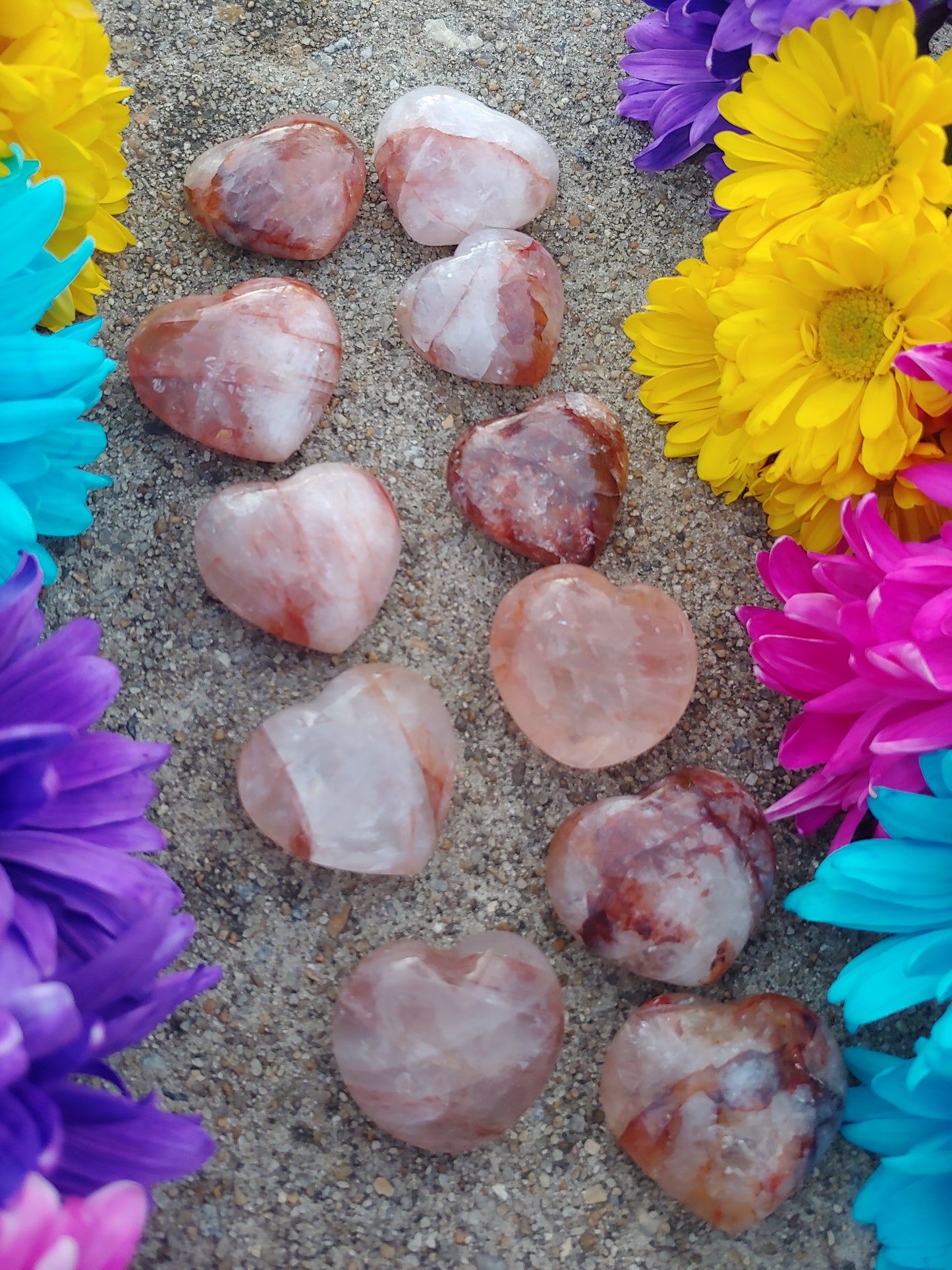 Fire Quartz Hearts