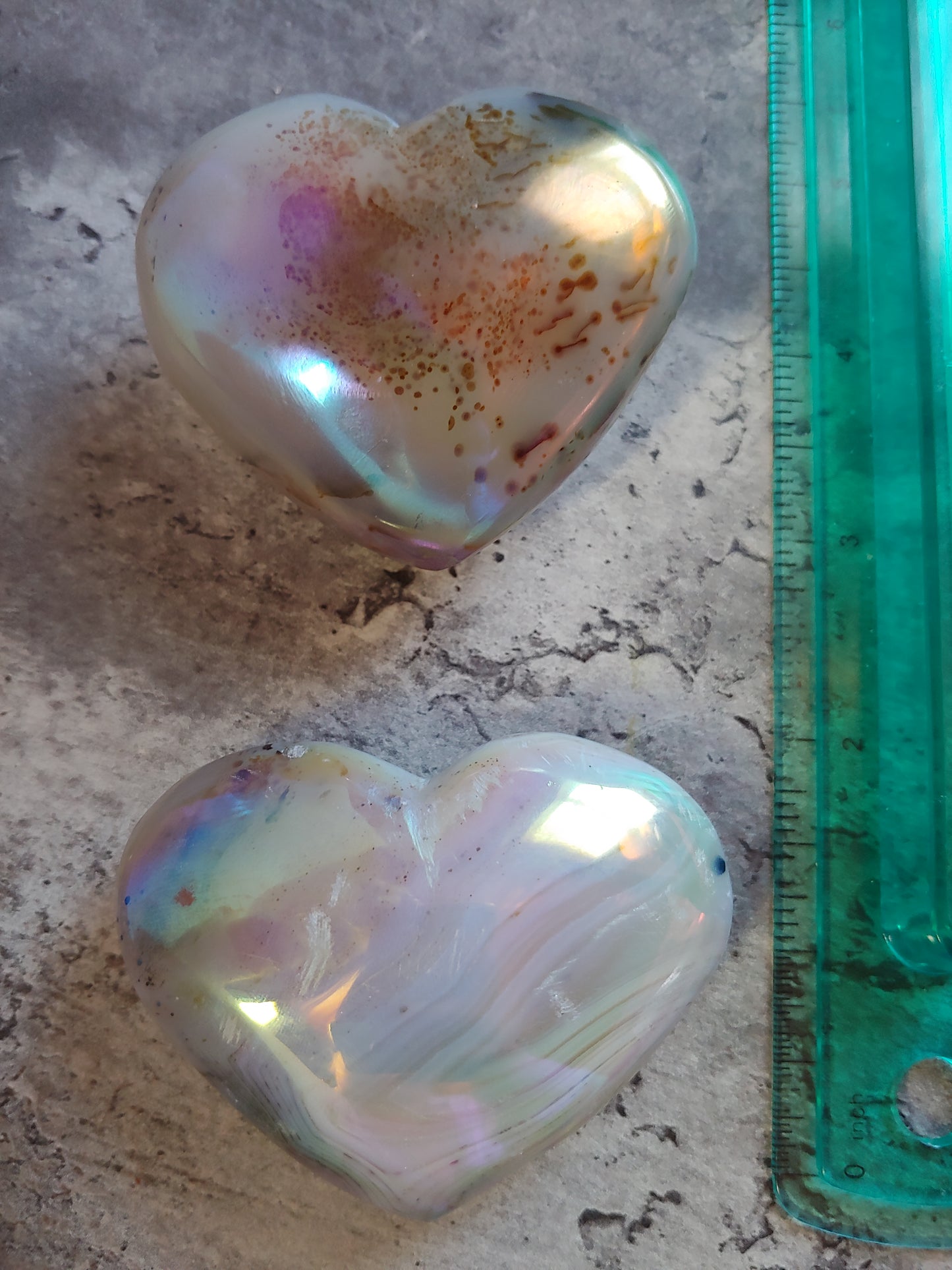 Aura Agate Hearts