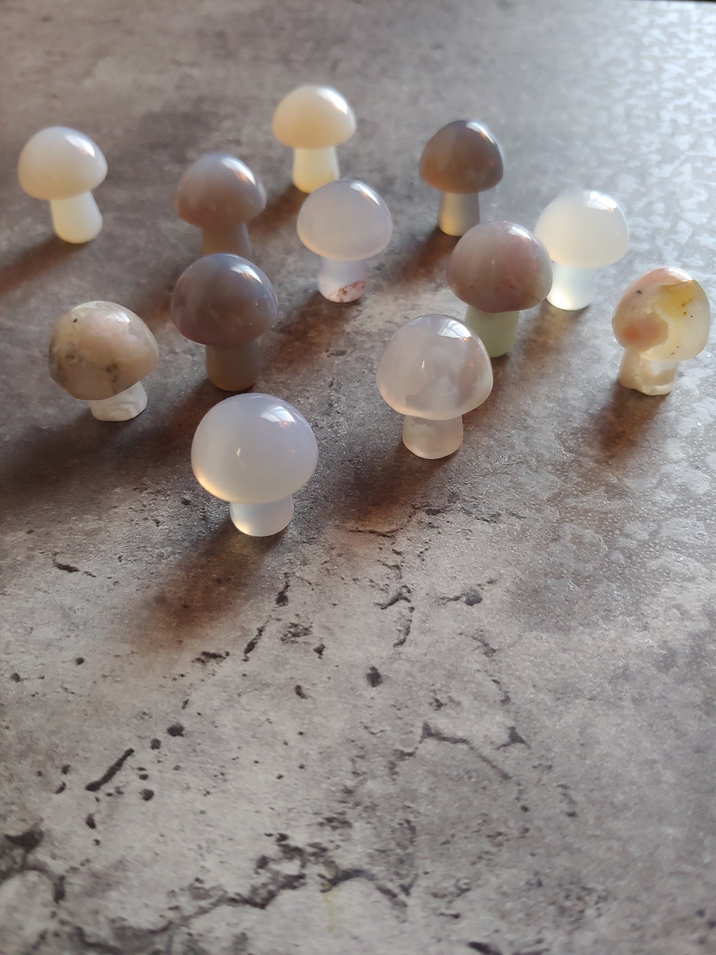 Mini Mushrooms Agate & Opalite