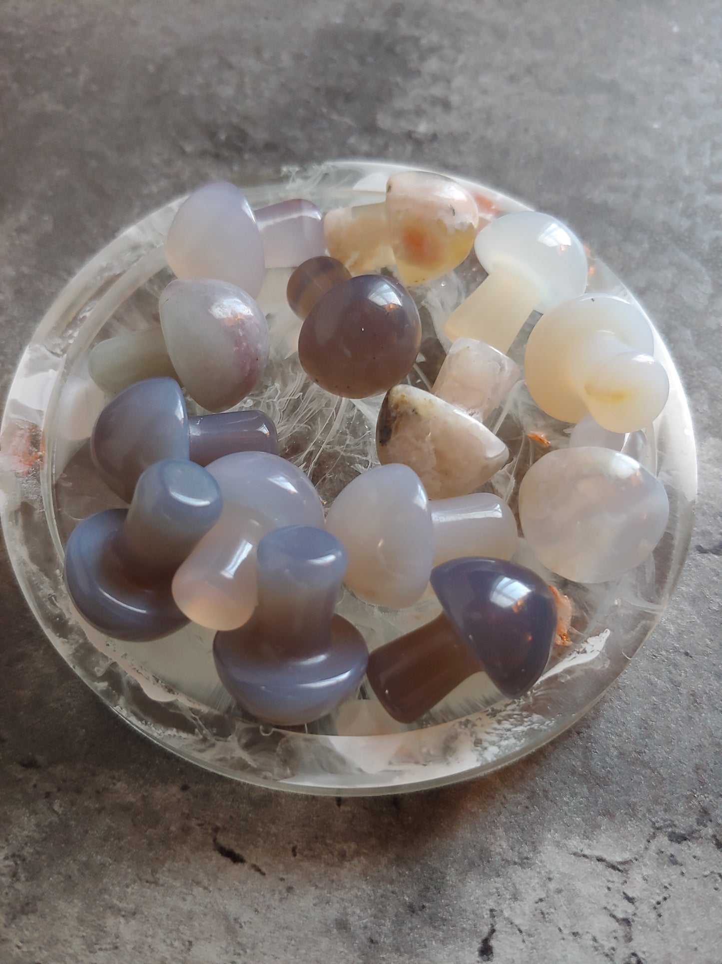 Mini Mushrooms Agate & Opalite