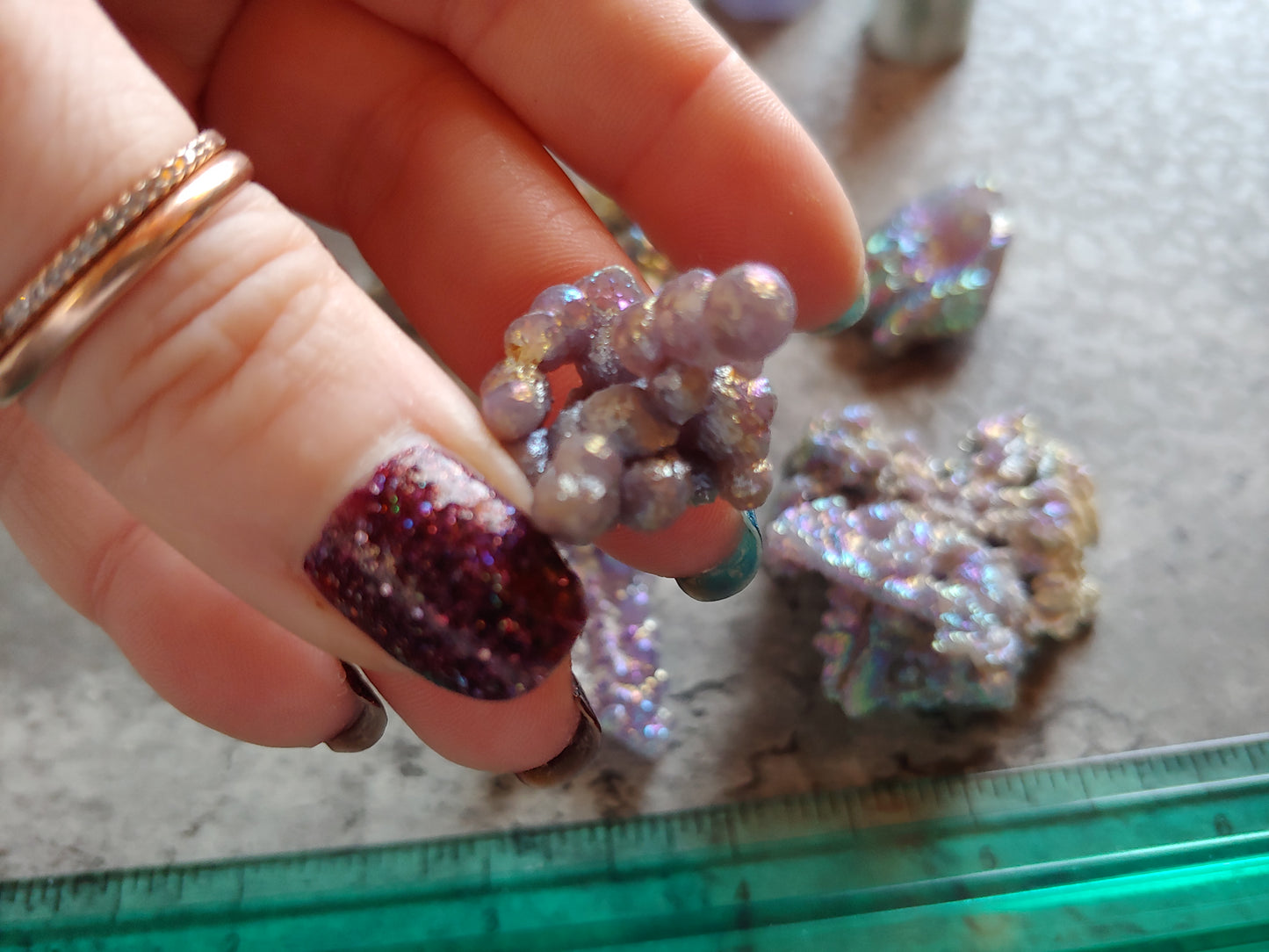 Aura Grape Agate Chunks