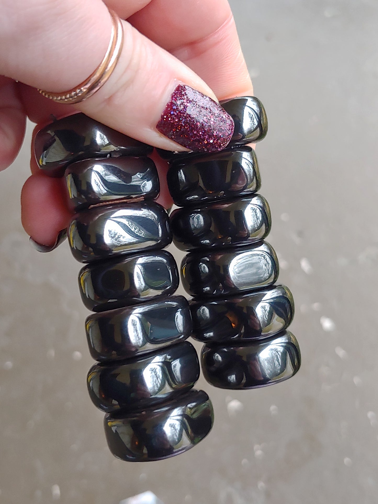 Magnetic Hematite Tumbles (Set of 4)