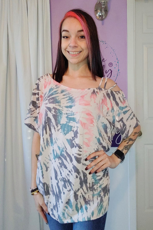 Pink One Shoulder Leopard Top (S-XL)