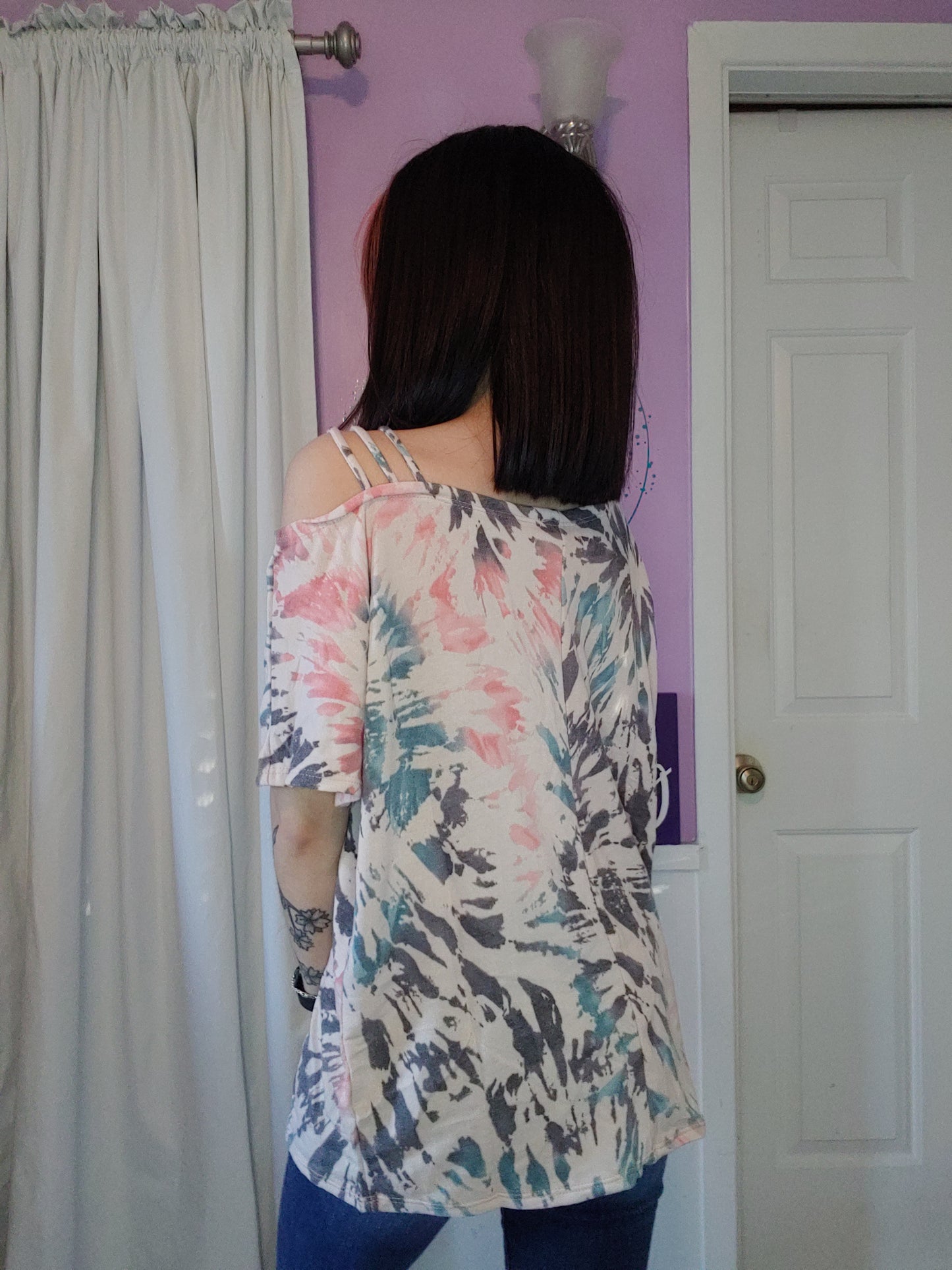 Pink One Shoulder Leopard Top (S-XL)