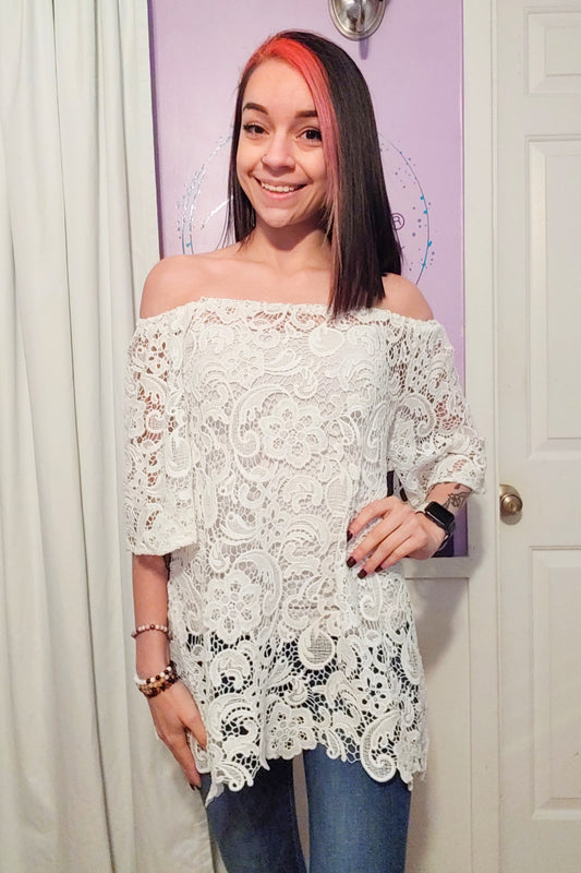 Lace On or Off Shoulder Top