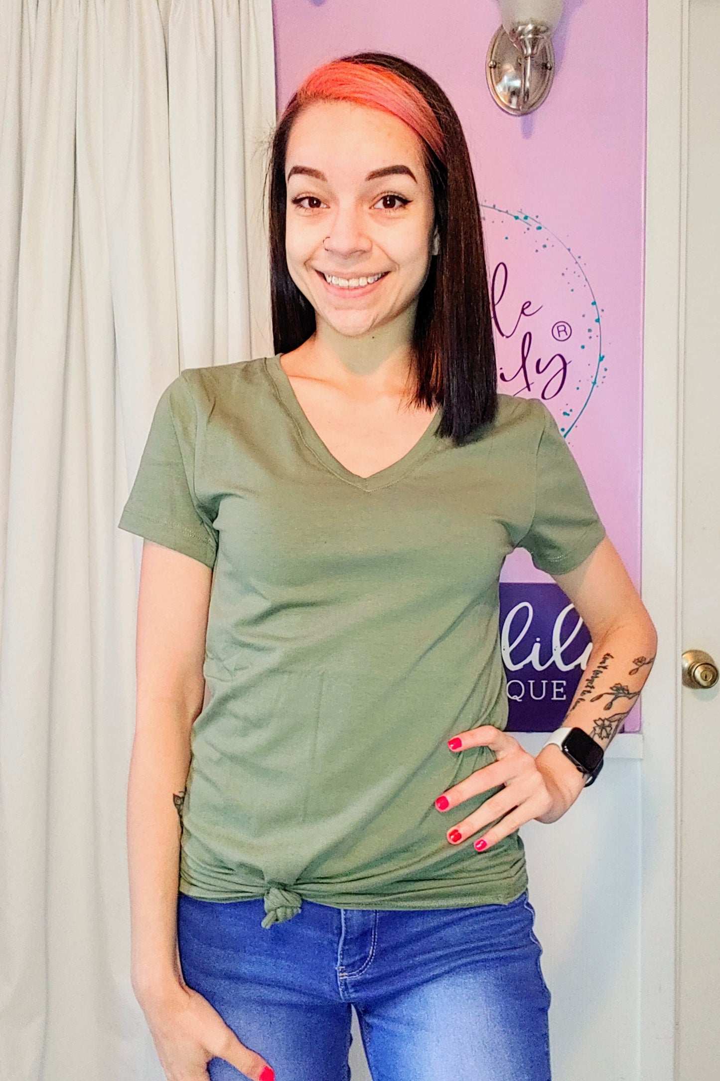 Dark Sage Fitted Tee