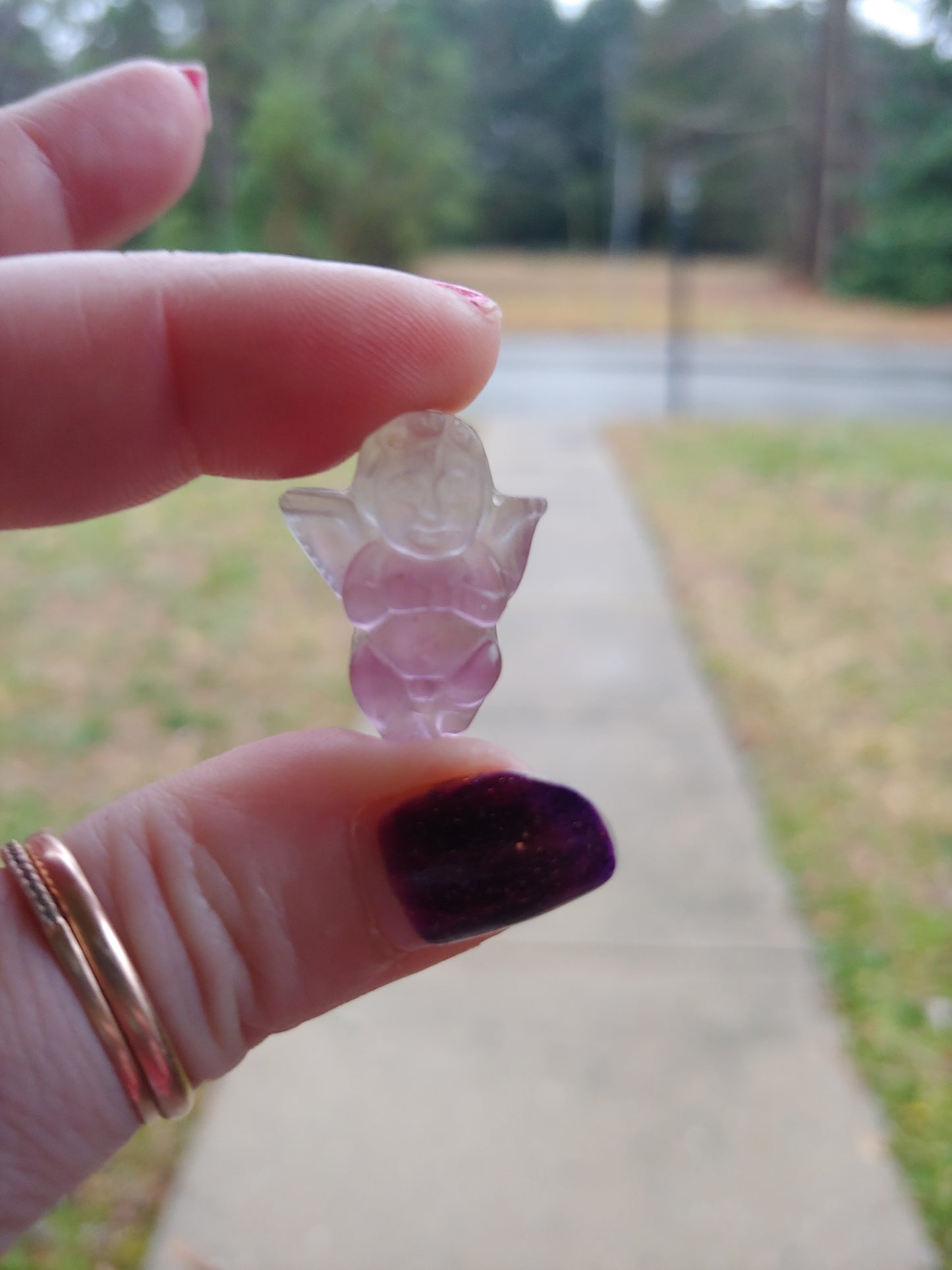 Cherub Fluorite Figure