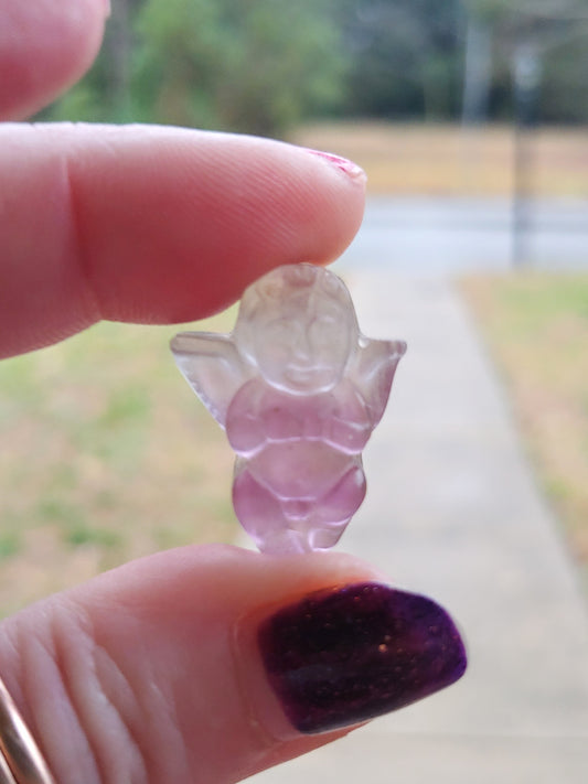 Cherub Fluorite Figure