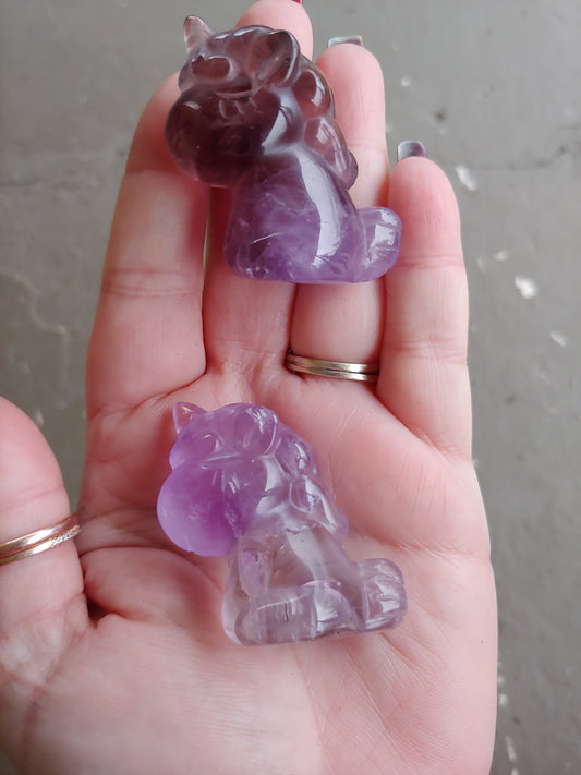 Unicorn Puffy Fluorite Figure