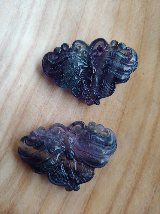 Fluorite Butterfly Carving