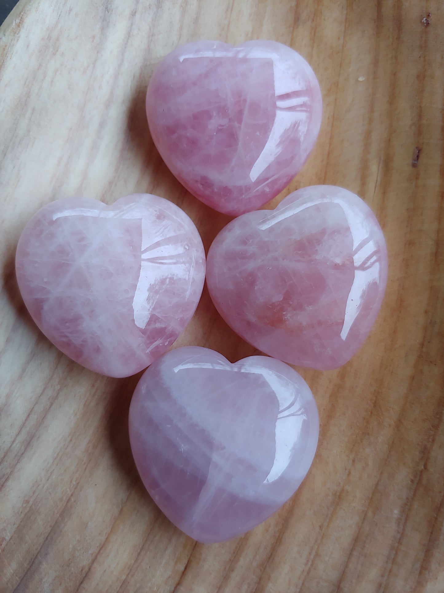 Rose Quartz Puffy Heart