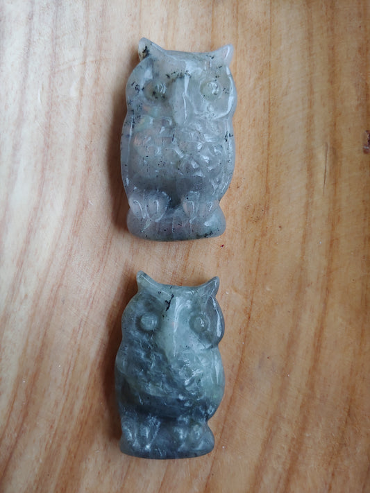 Labradorite Owl Carving