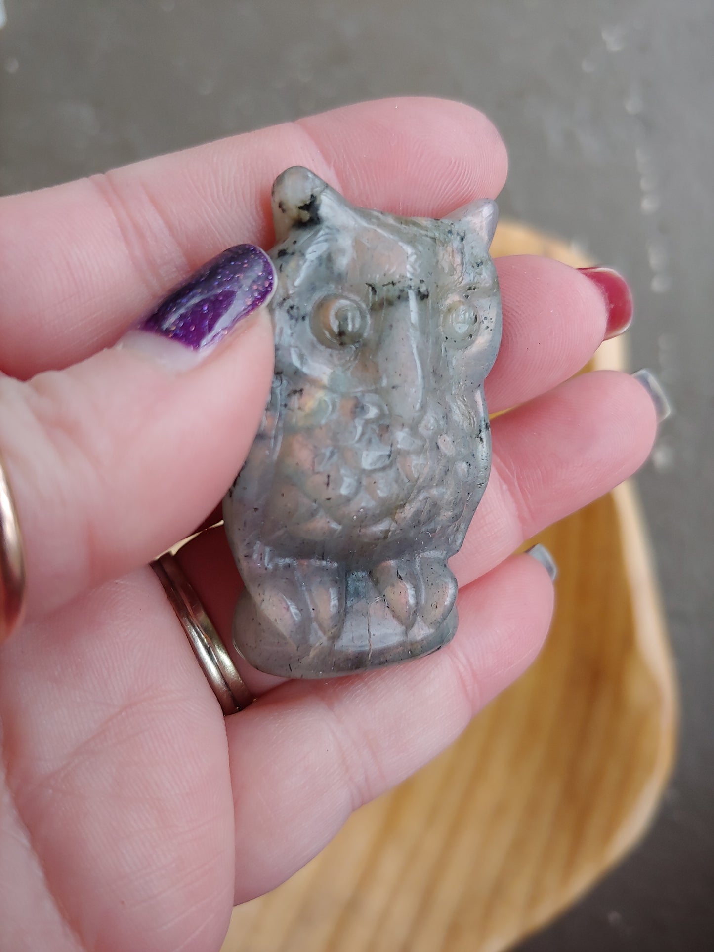 Labradorite Owl Carving