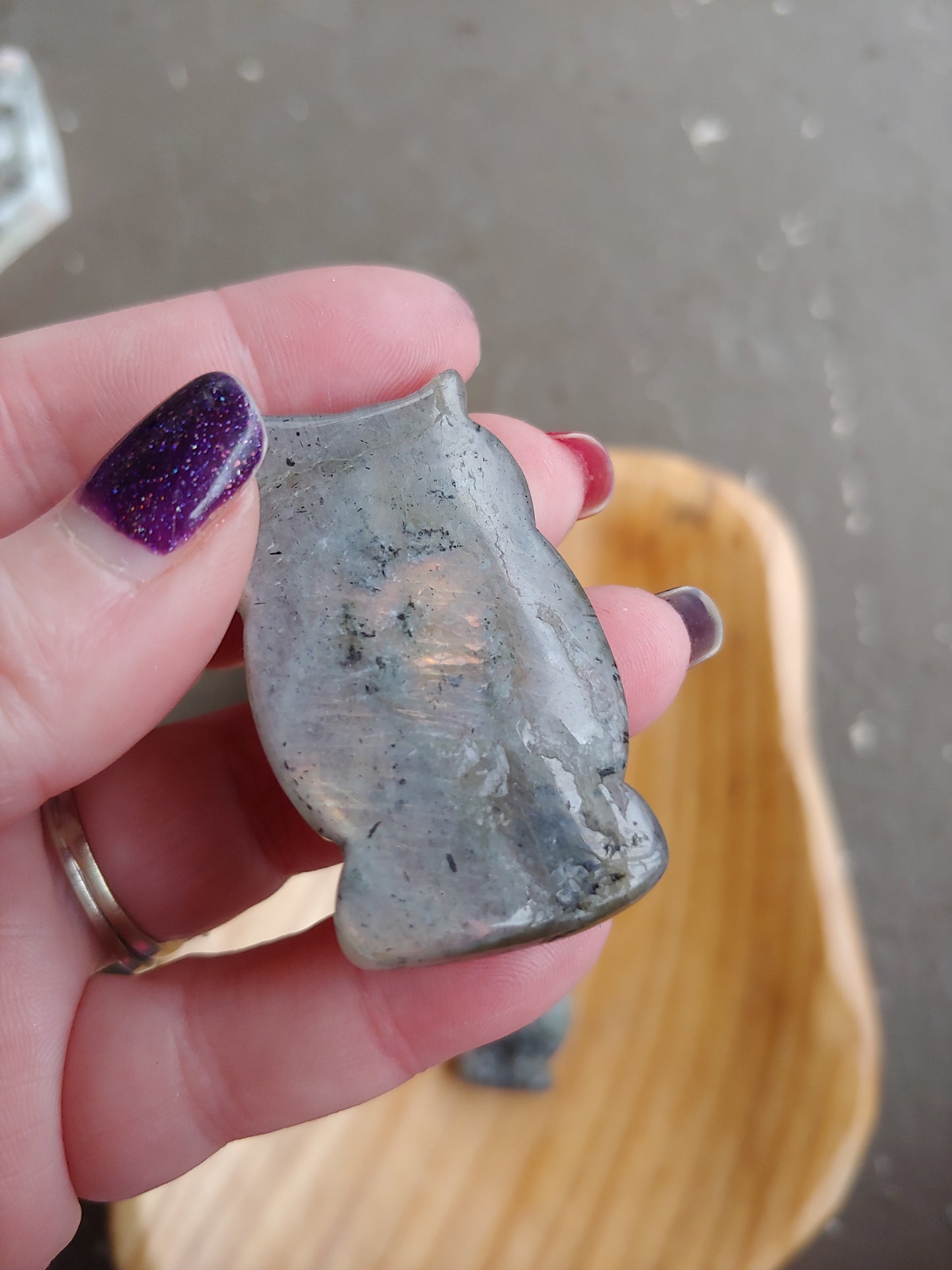 Labradorite Owl Carving