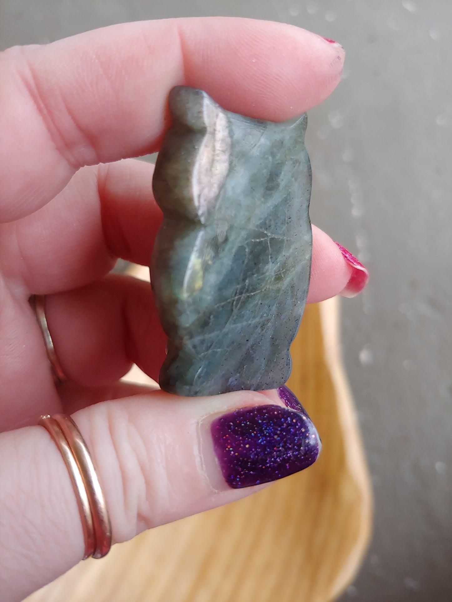 Labradorite Owl Carving