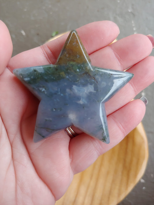 Moss Agate Star