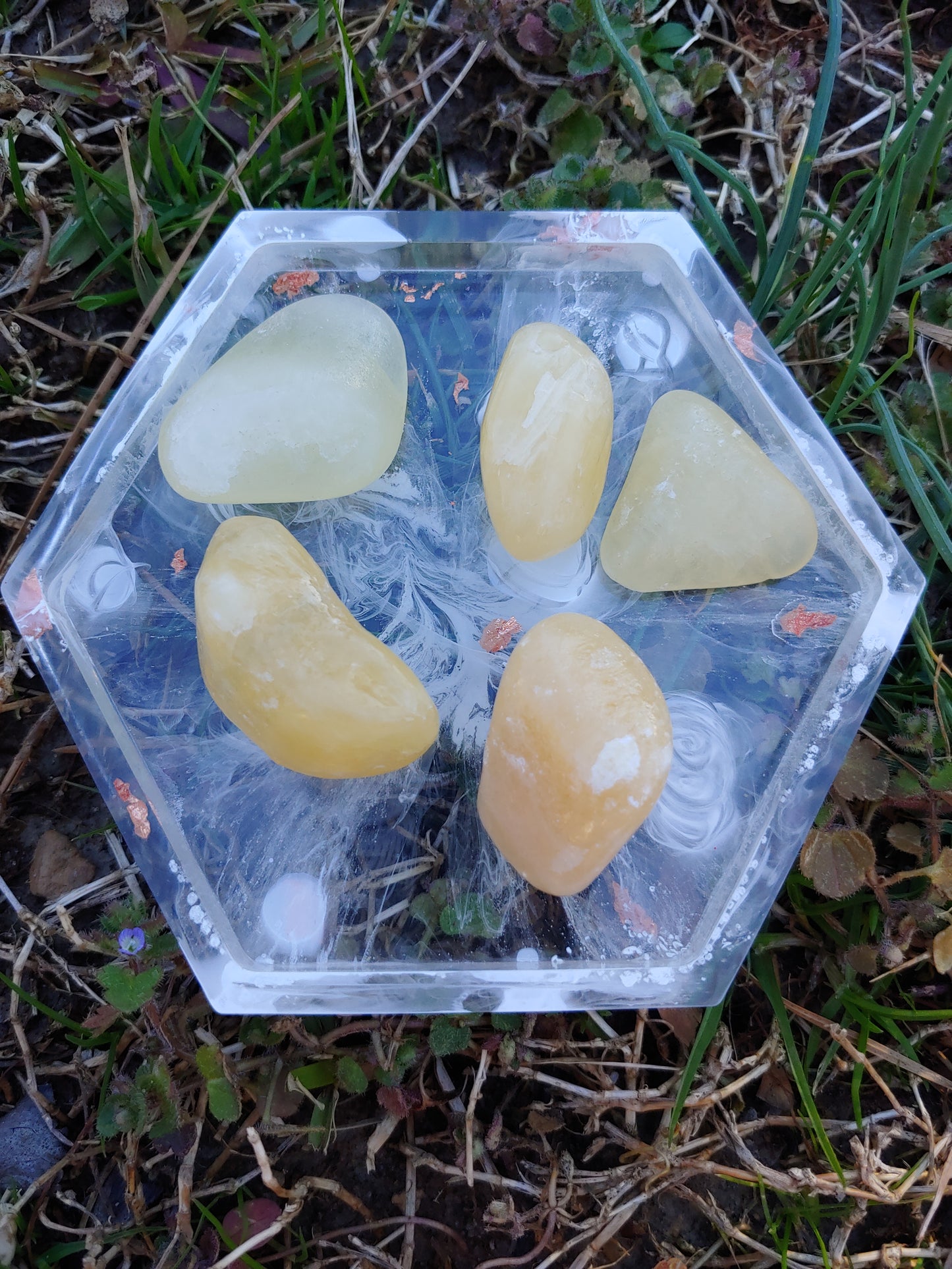 Yellow Calcite Tumbles