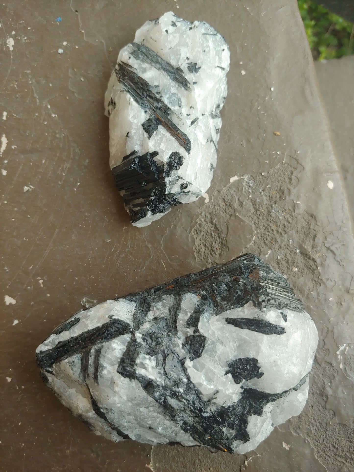 Tourmaline in Quartz Chunks