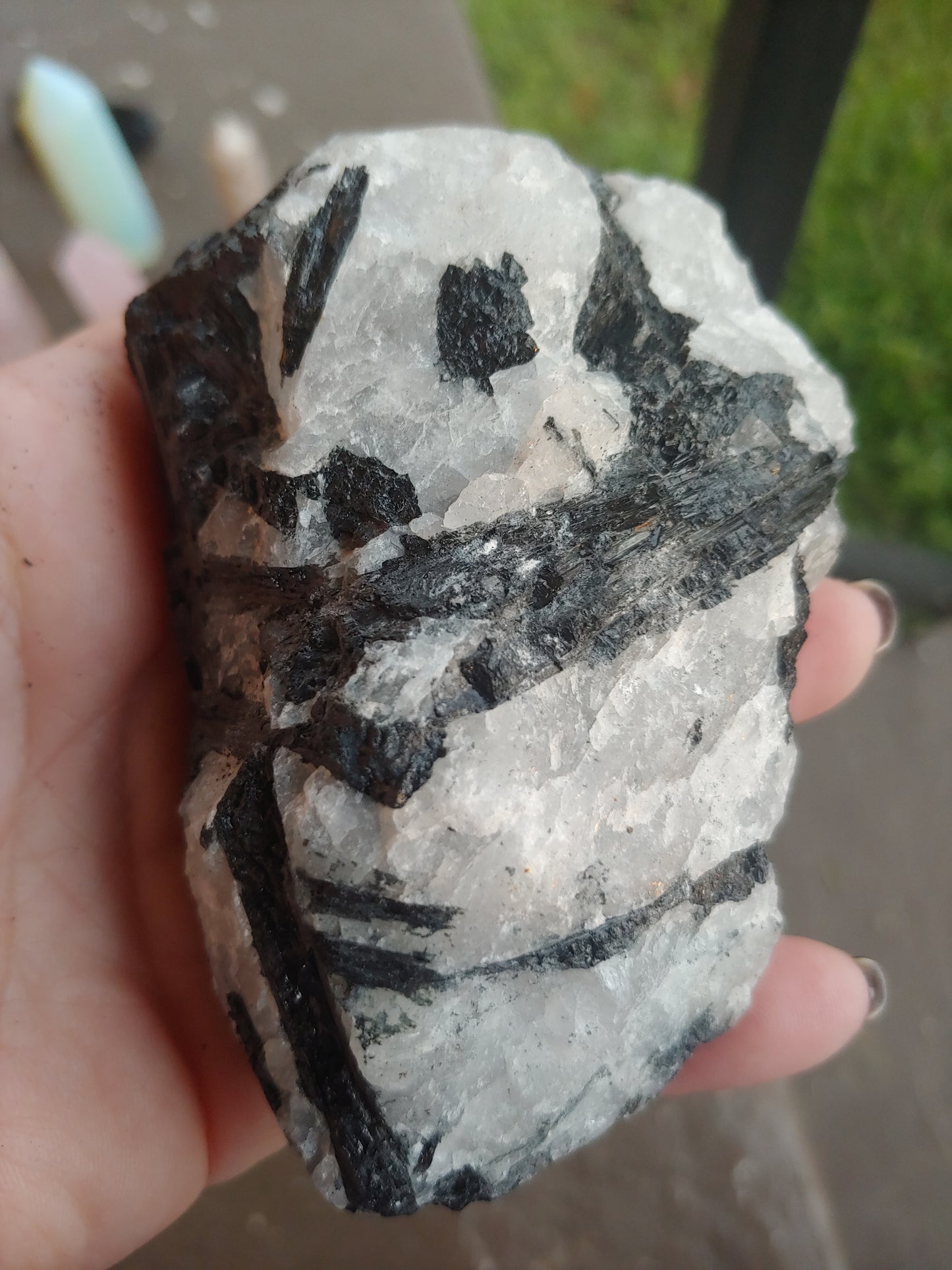 Tourmaline in Quartz Chunks