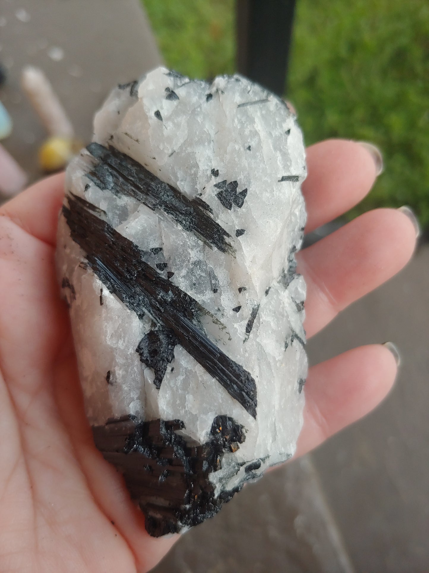 Tourmaline in Quartz Chunks