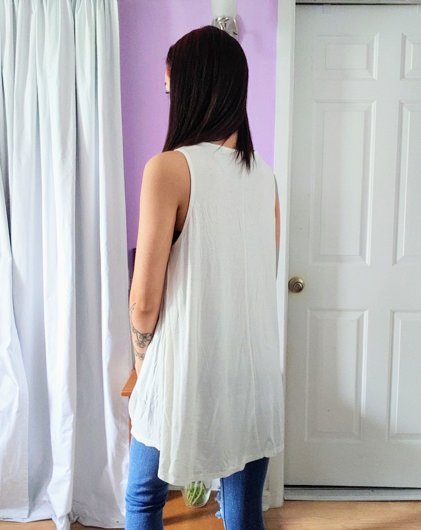 Holly Ivory Beaded Tank