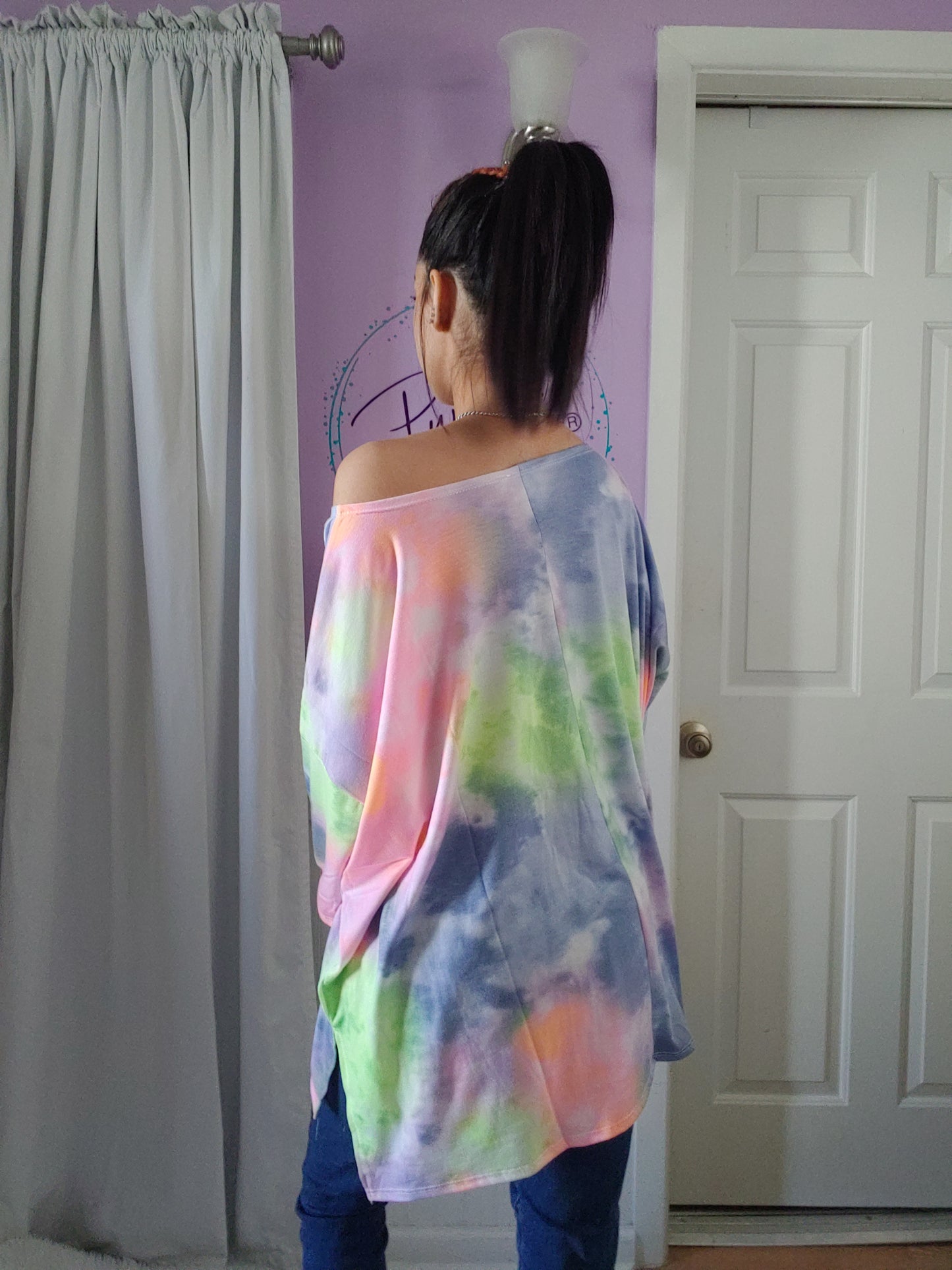 Tie Dye One Shoulder Top (S-XL)