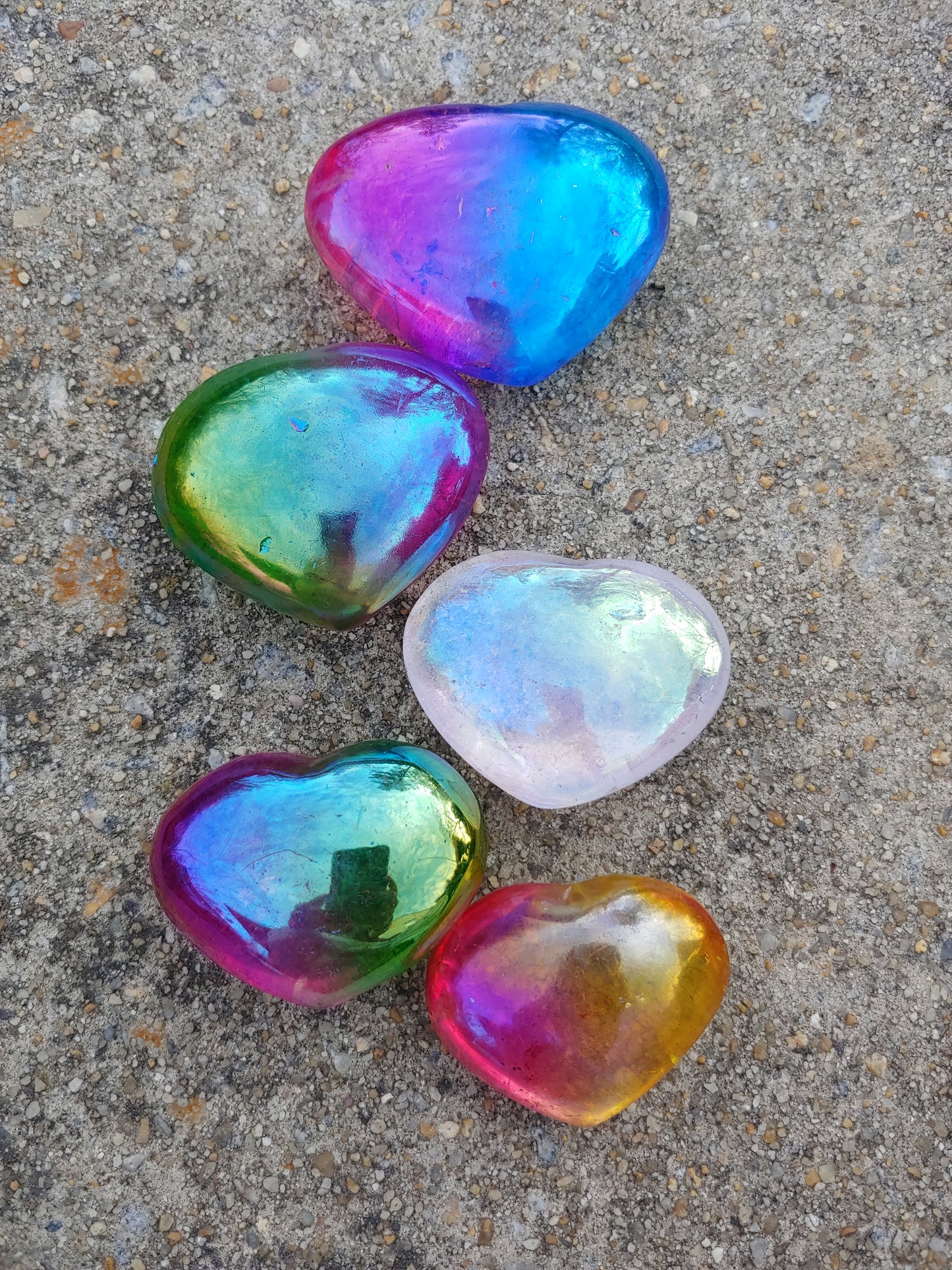 Aura Clear Quartz Heart