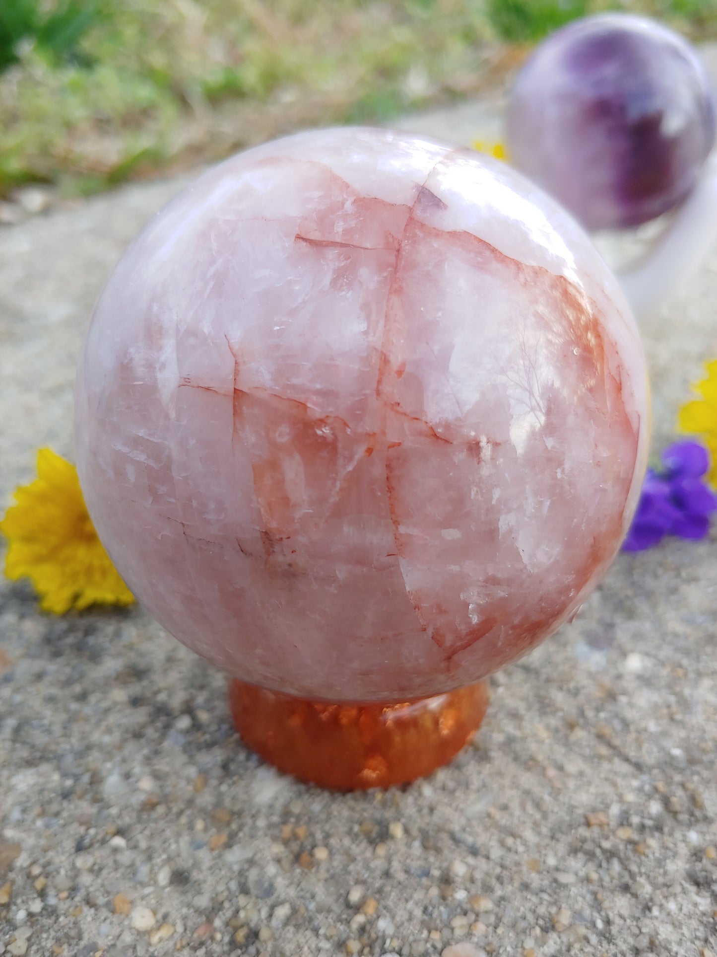 Fire Quartz Sphere