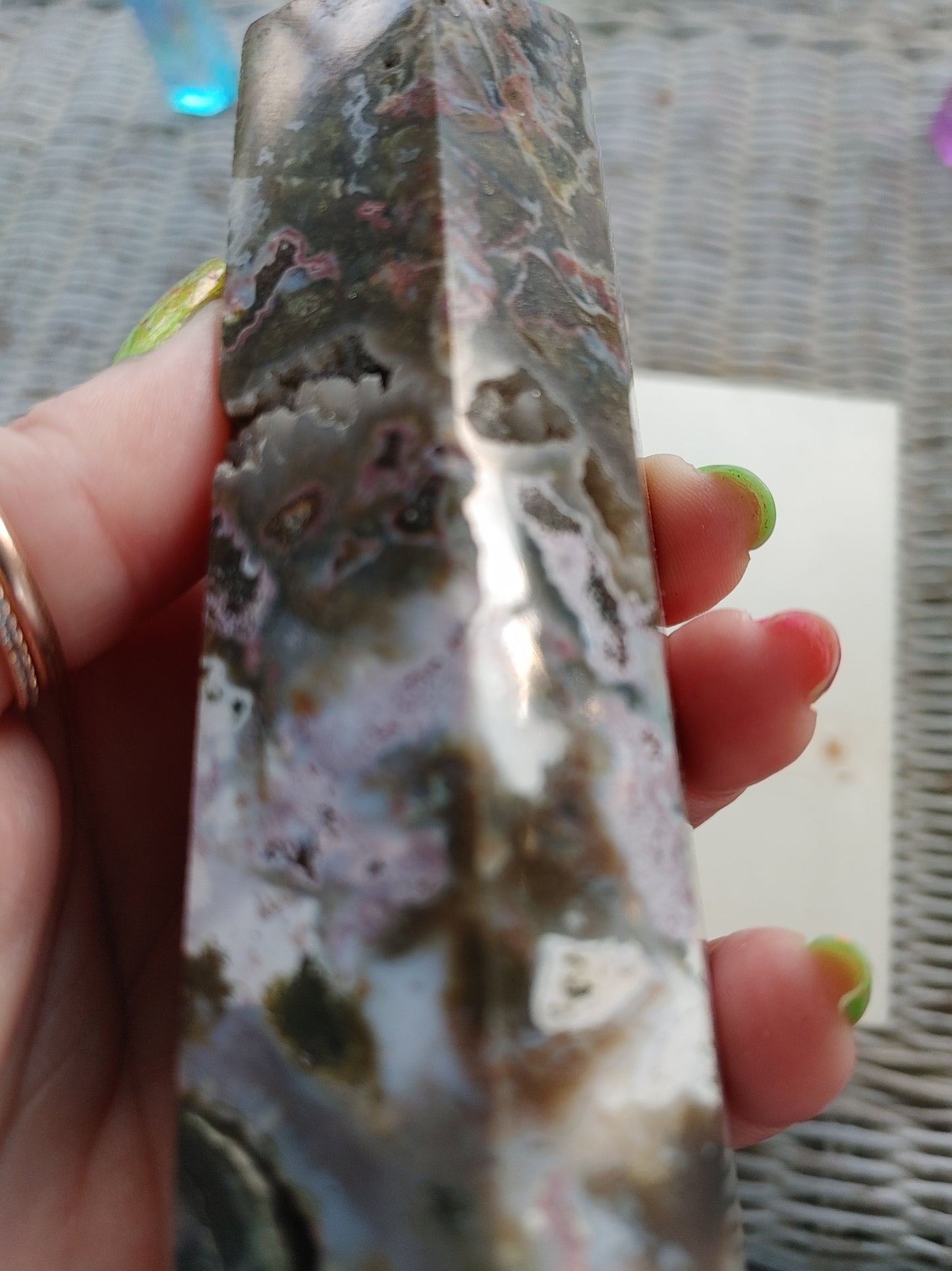 Ocean Jasper Druzy Tower