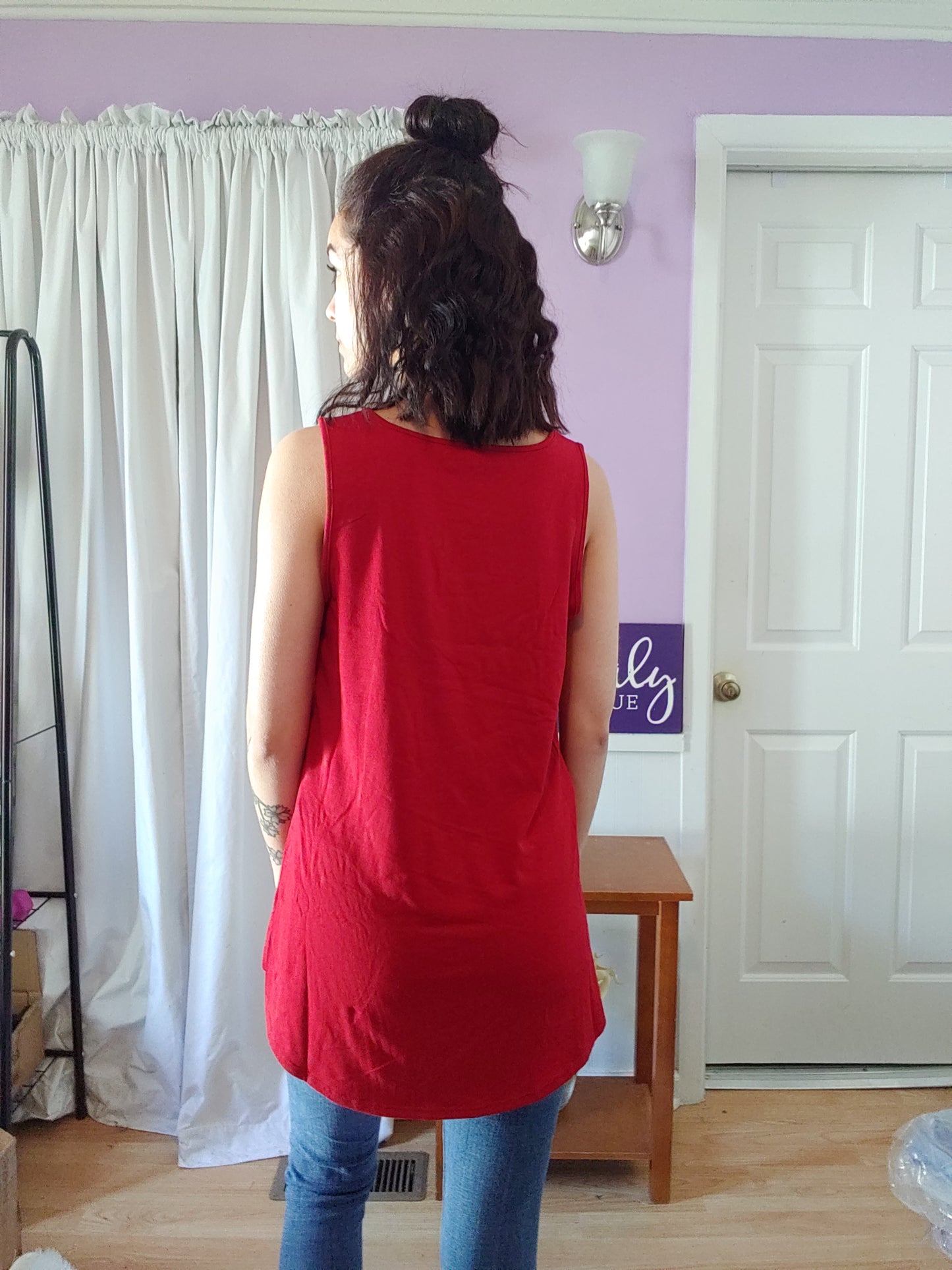 Tie Up Tank in Ivory (S-XL)