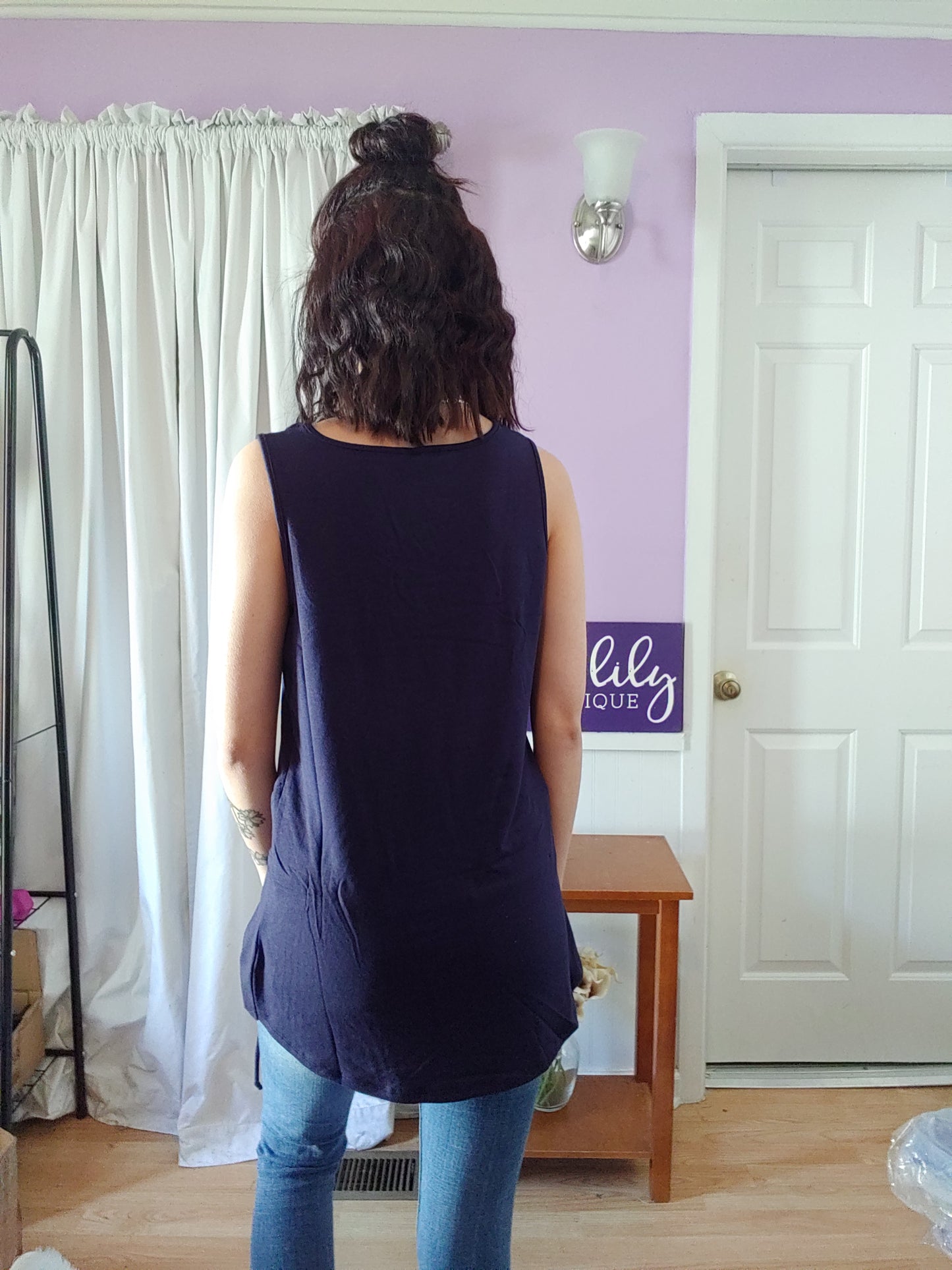 Tie Up Tank in Ruby (S-XL)