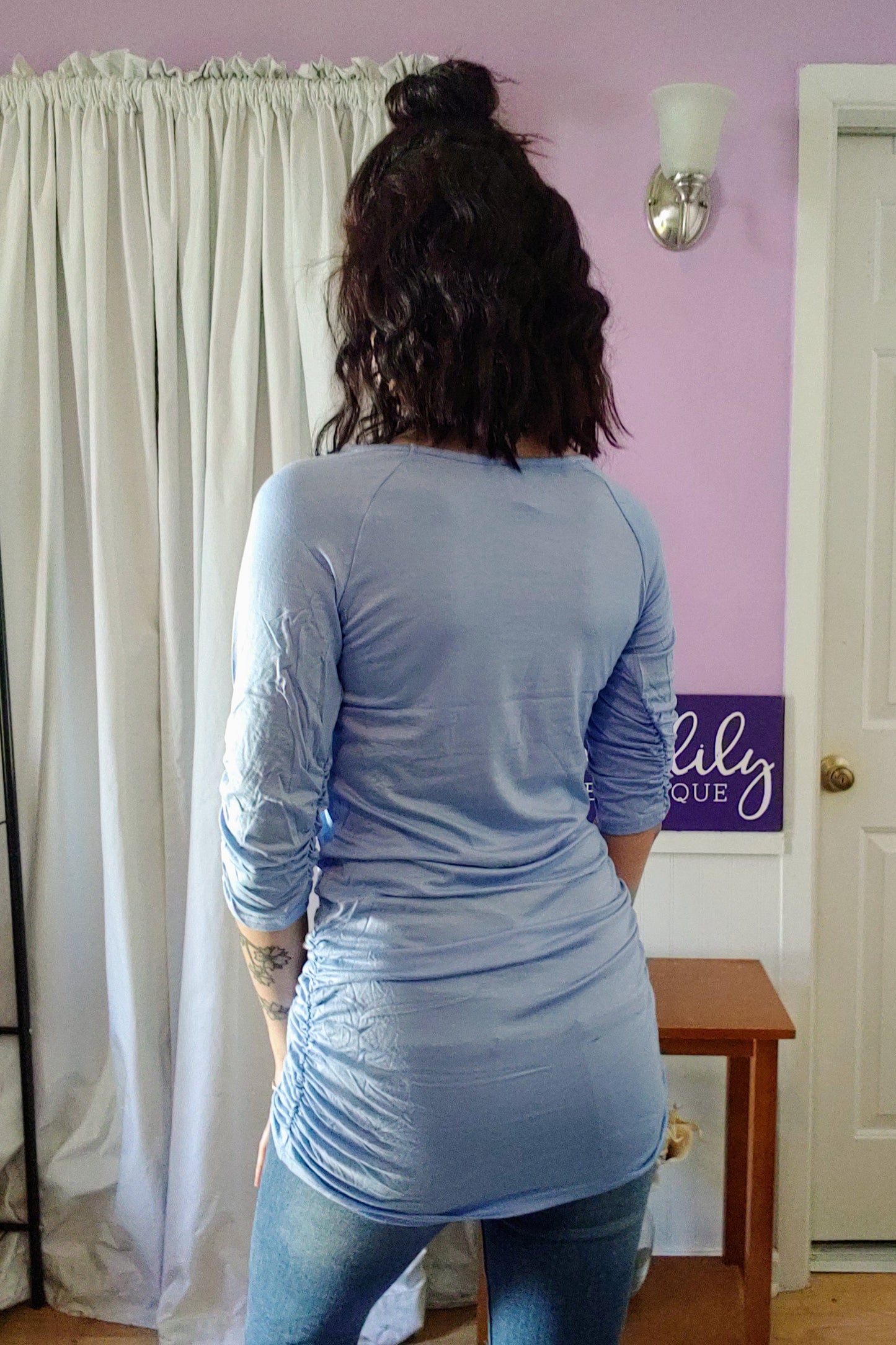 Raven Ruched Side Top in Royal (S-XL)