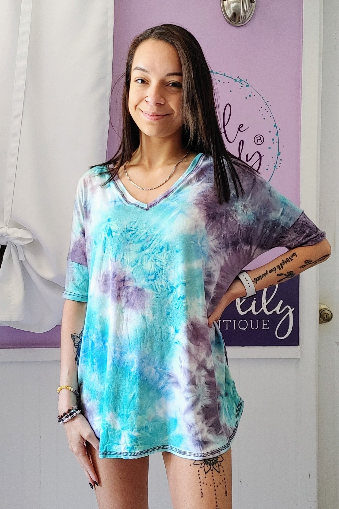 Teal Tie Dye Top (S-XL)