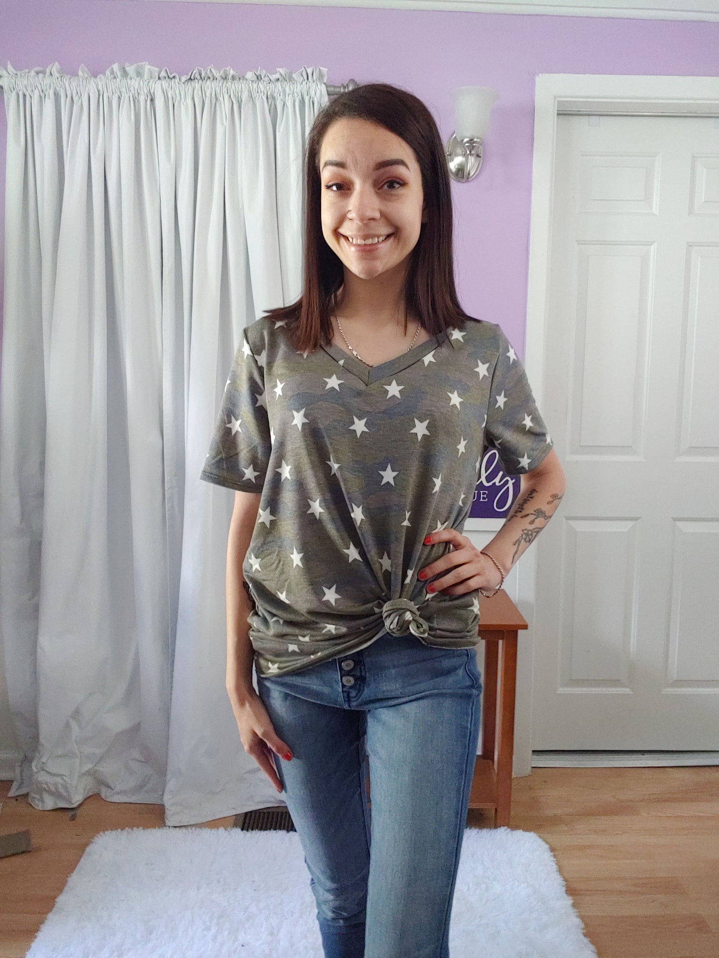 Camo Stars Top