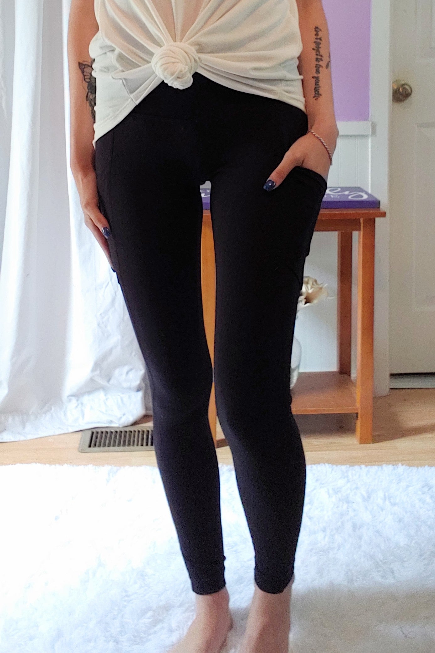 Cotton Mix Leggings in Dark Teal (S-XL)