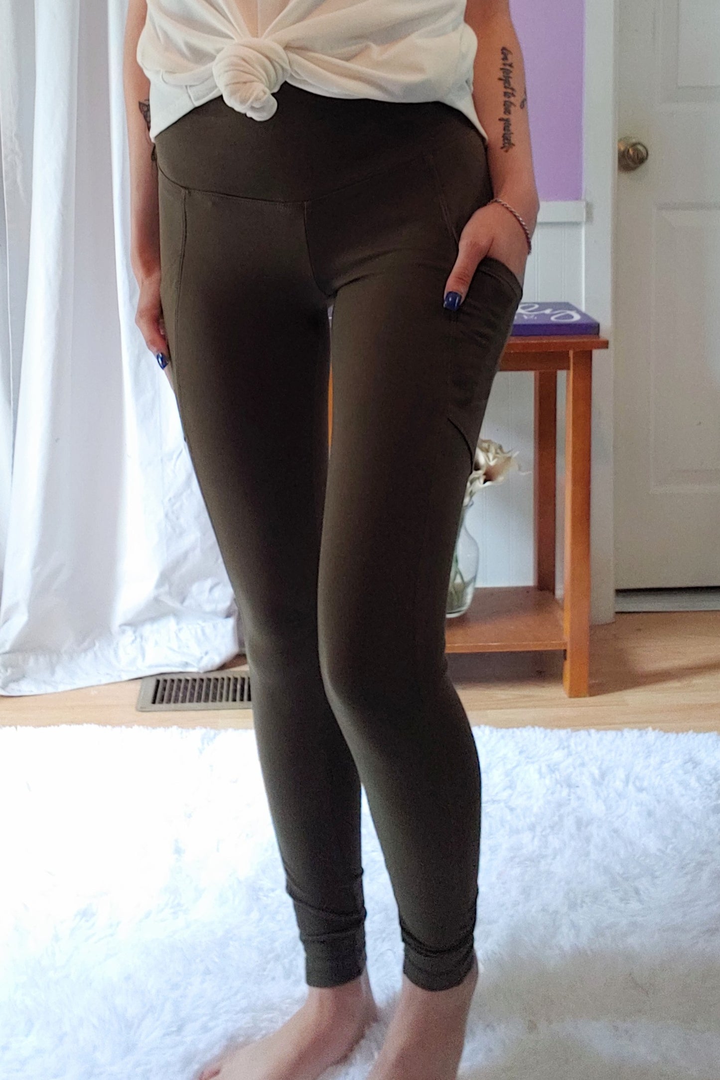 Cotton Mix Leggings in Dark Teal (S-XL)
