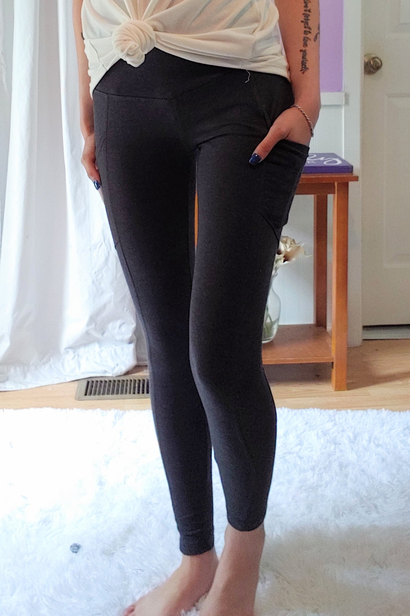 Cotton Mix Leggings in Dark Teal (S-XL)