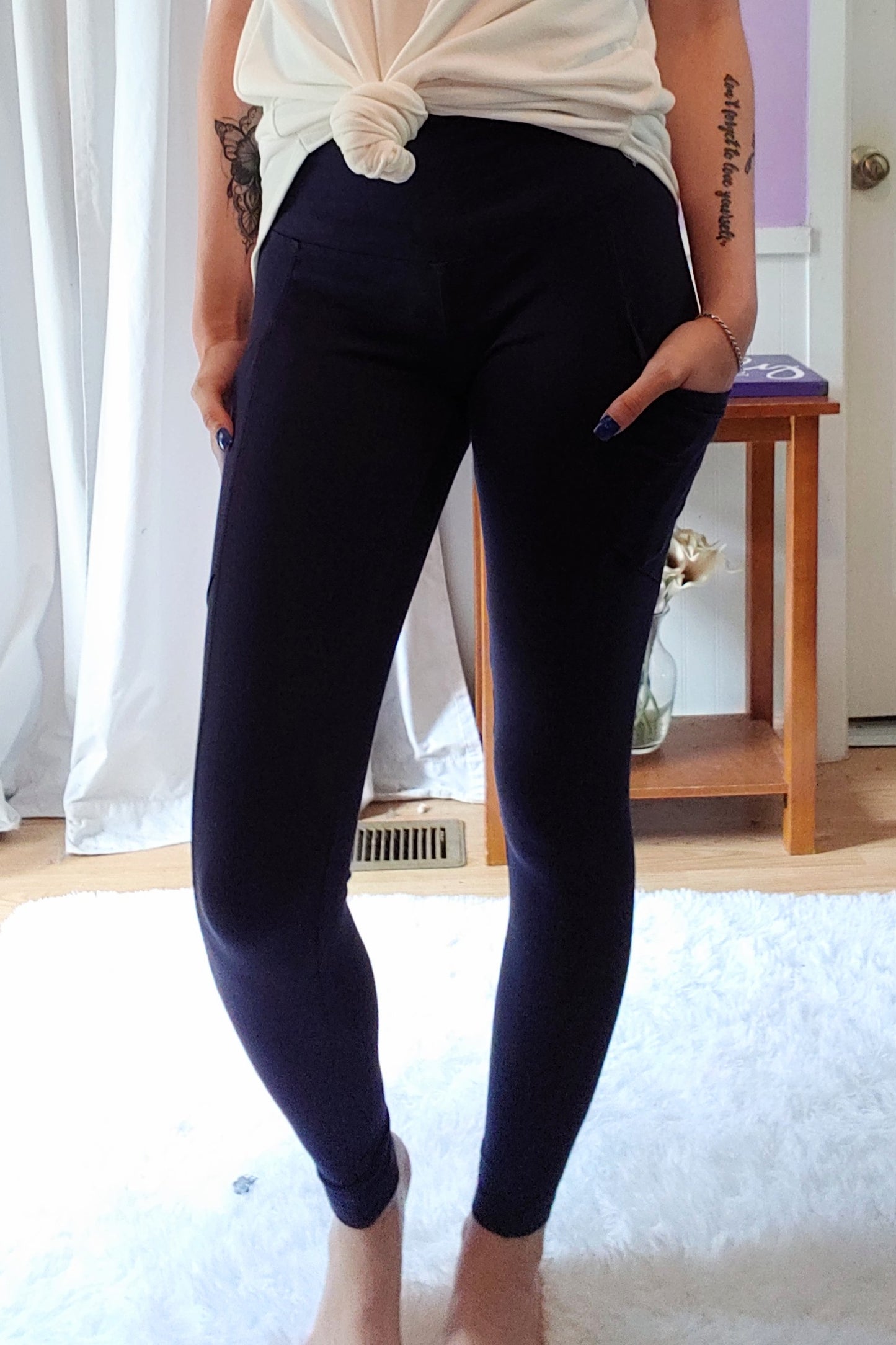 Cotton Mix Leggings in Dark Teal (S-XL)