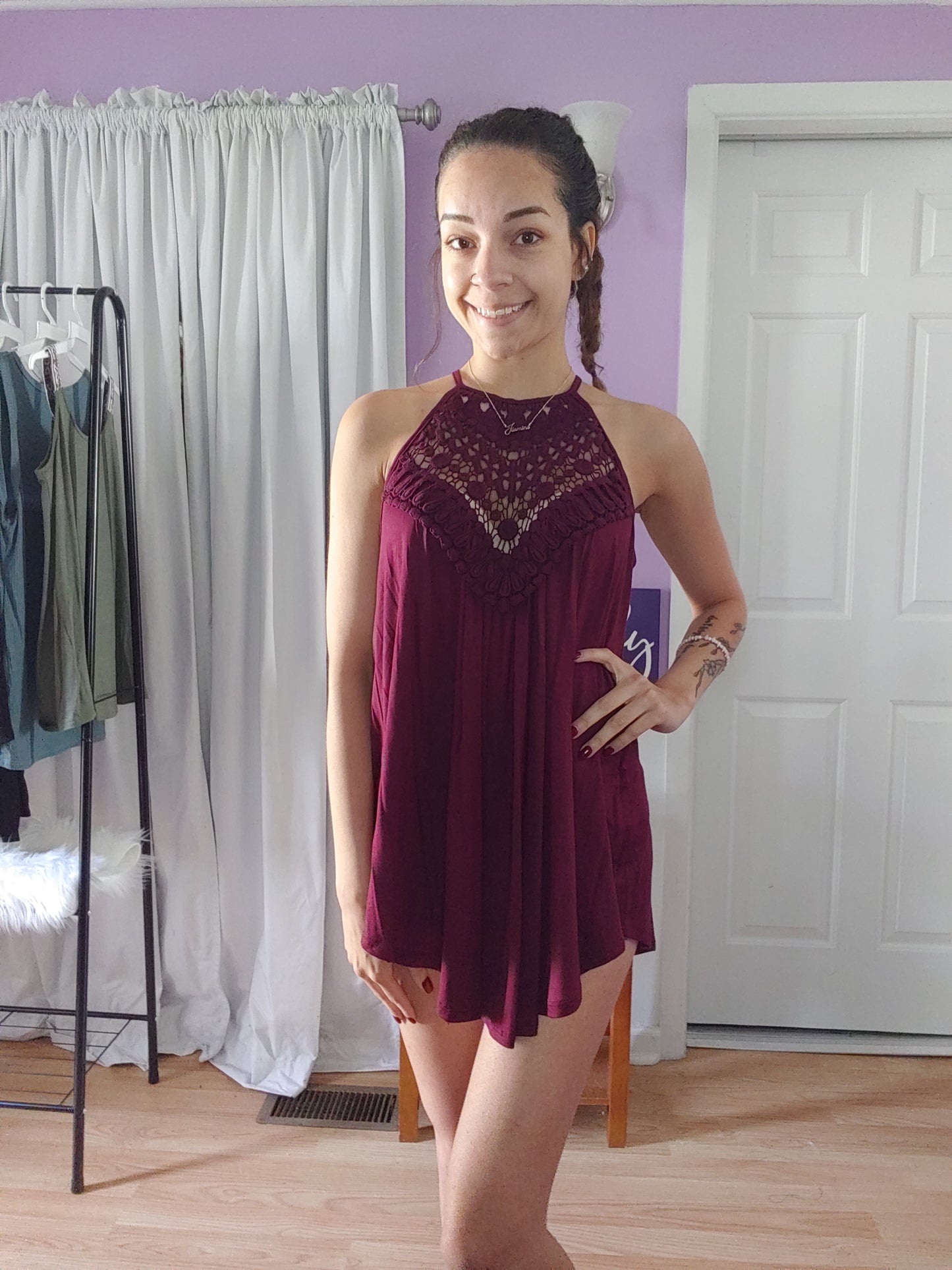 Summer Stunner Tank in Wine