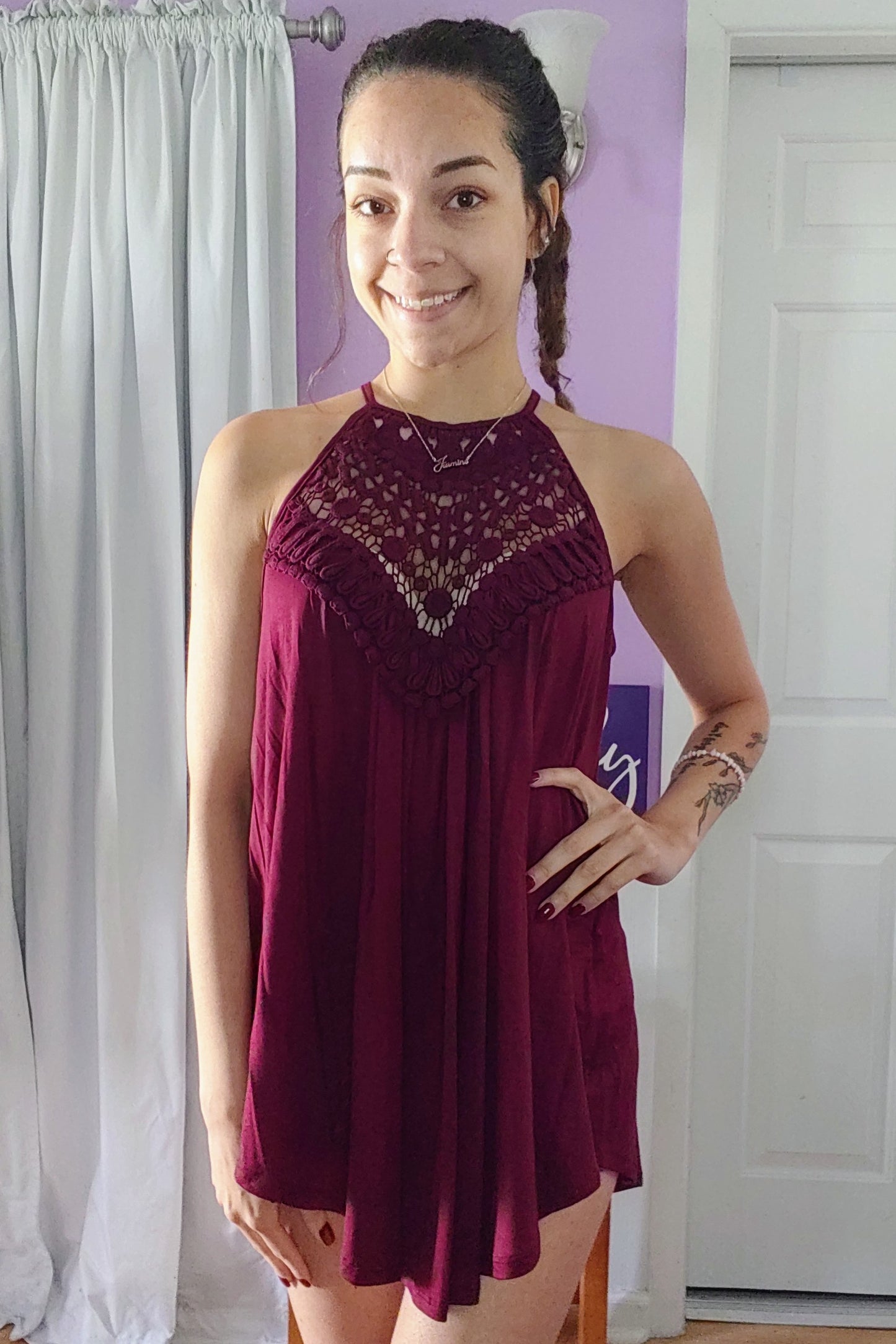 Summer Stunner Tank in Wine