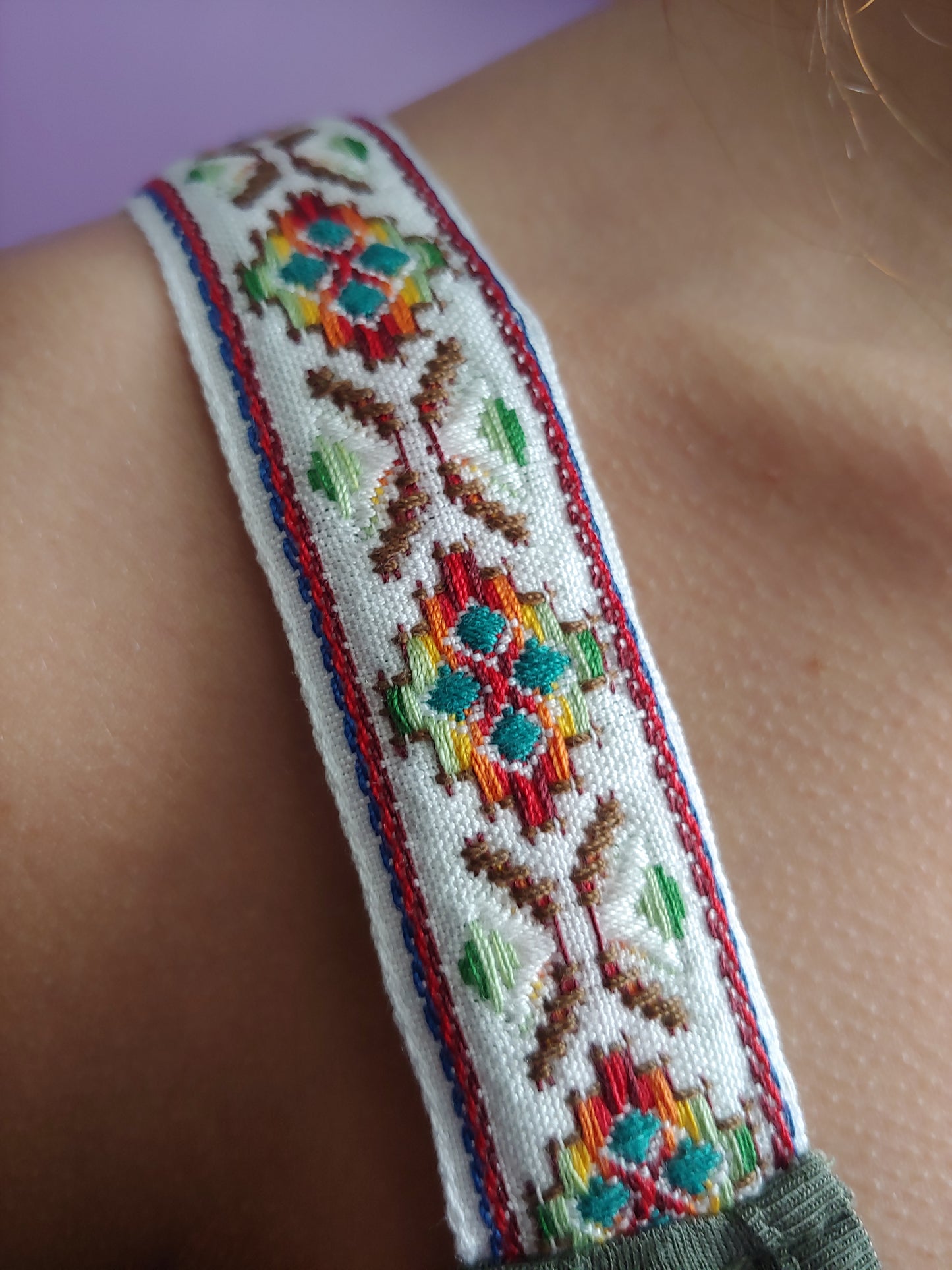 Aztec Strap Twist Tank in Olive