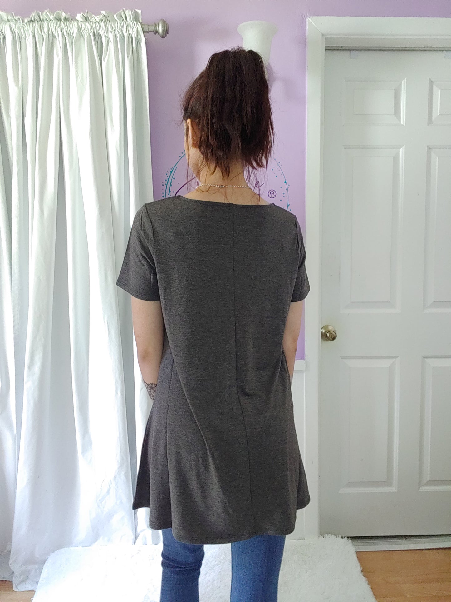 Tara Cross Tee in Navy (S-XL)