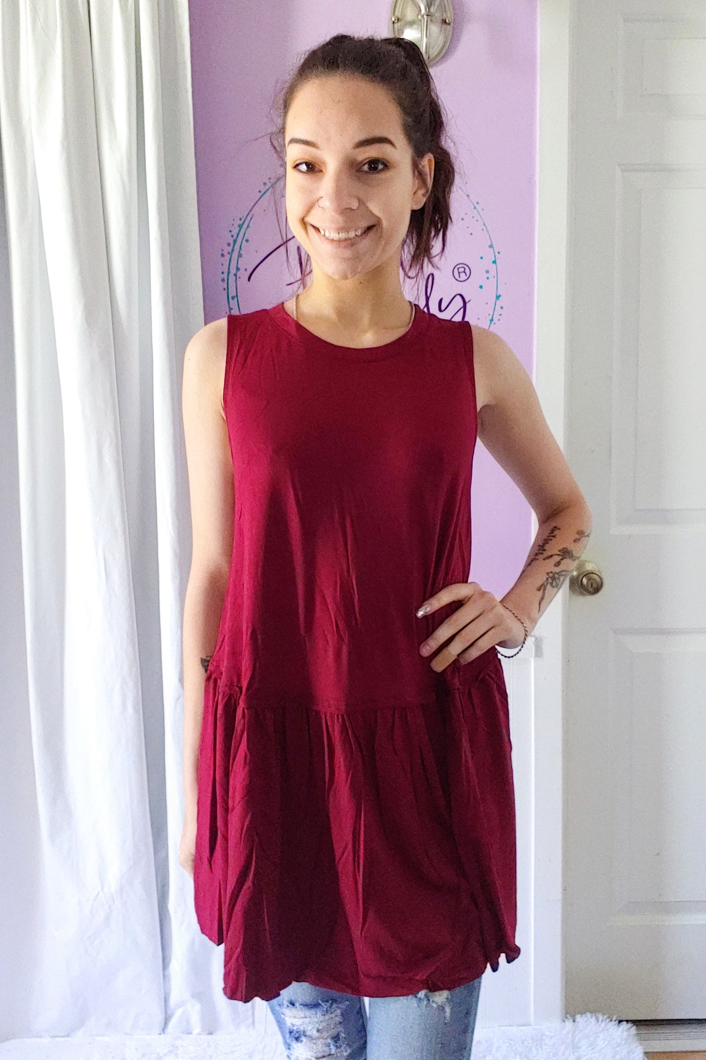 Beautiful Burgundy Tank (S-XL)