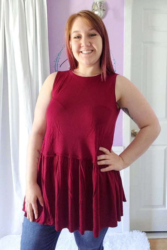 Beautiful Burgundy Tank (S-XL)
