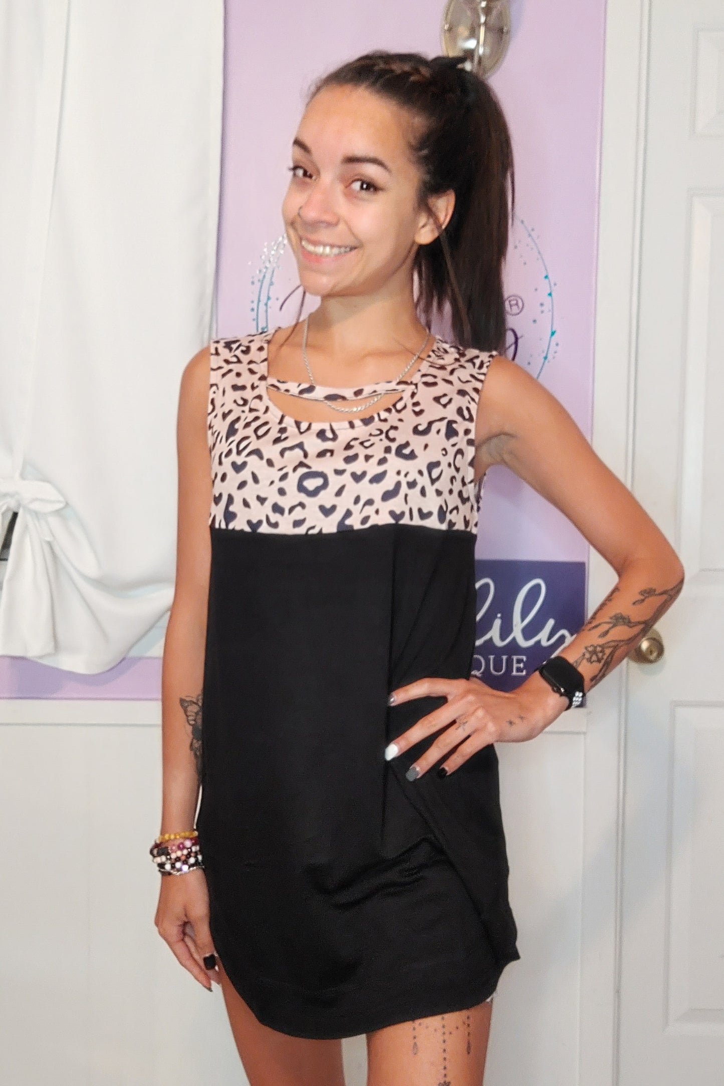 Animal Print Open Tank (S-XL)