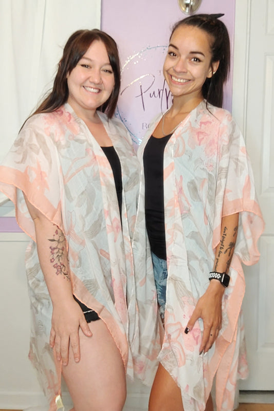 Floral Print Kimono